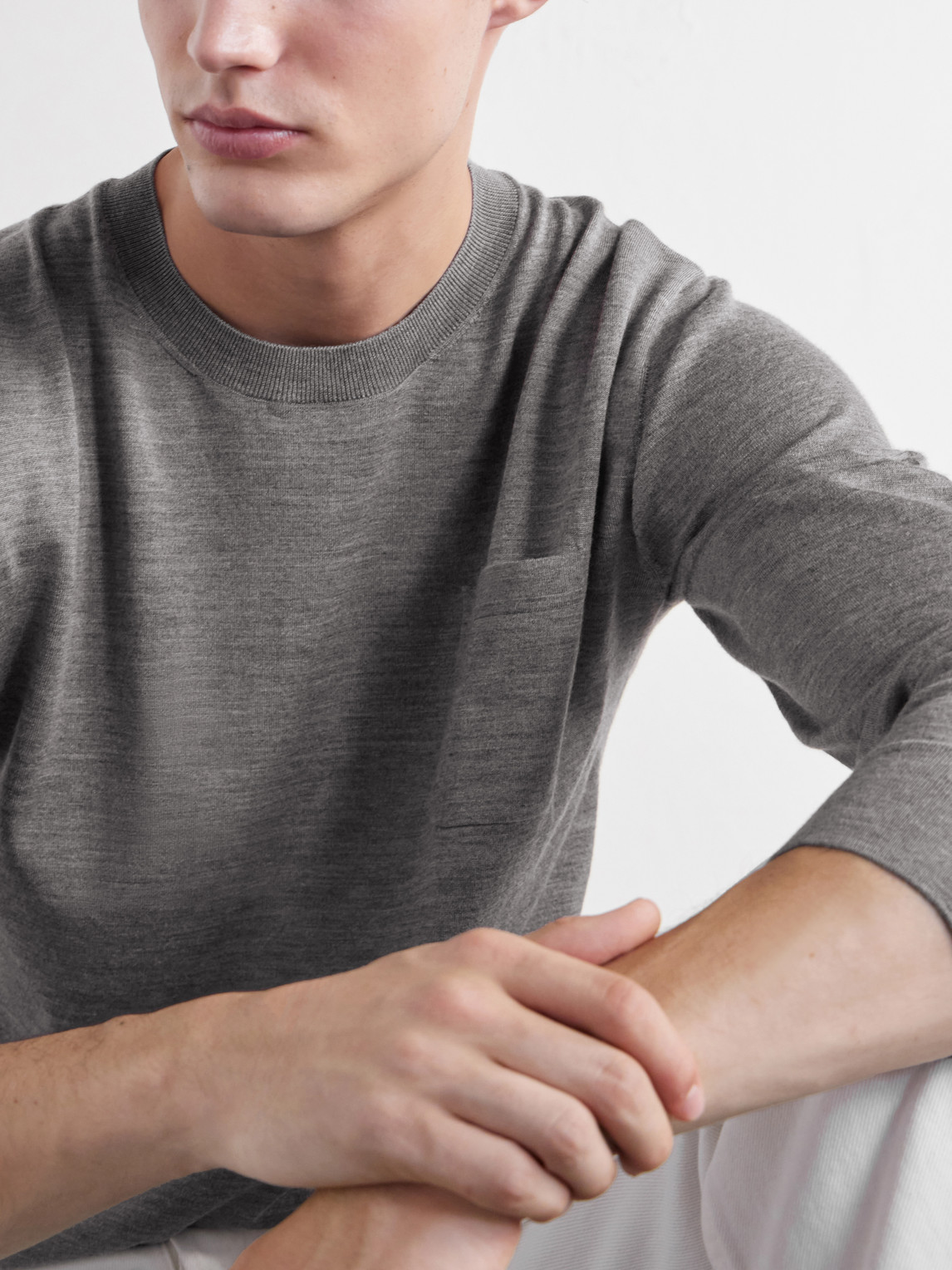Merino Wool And Silk-Blend Sweater