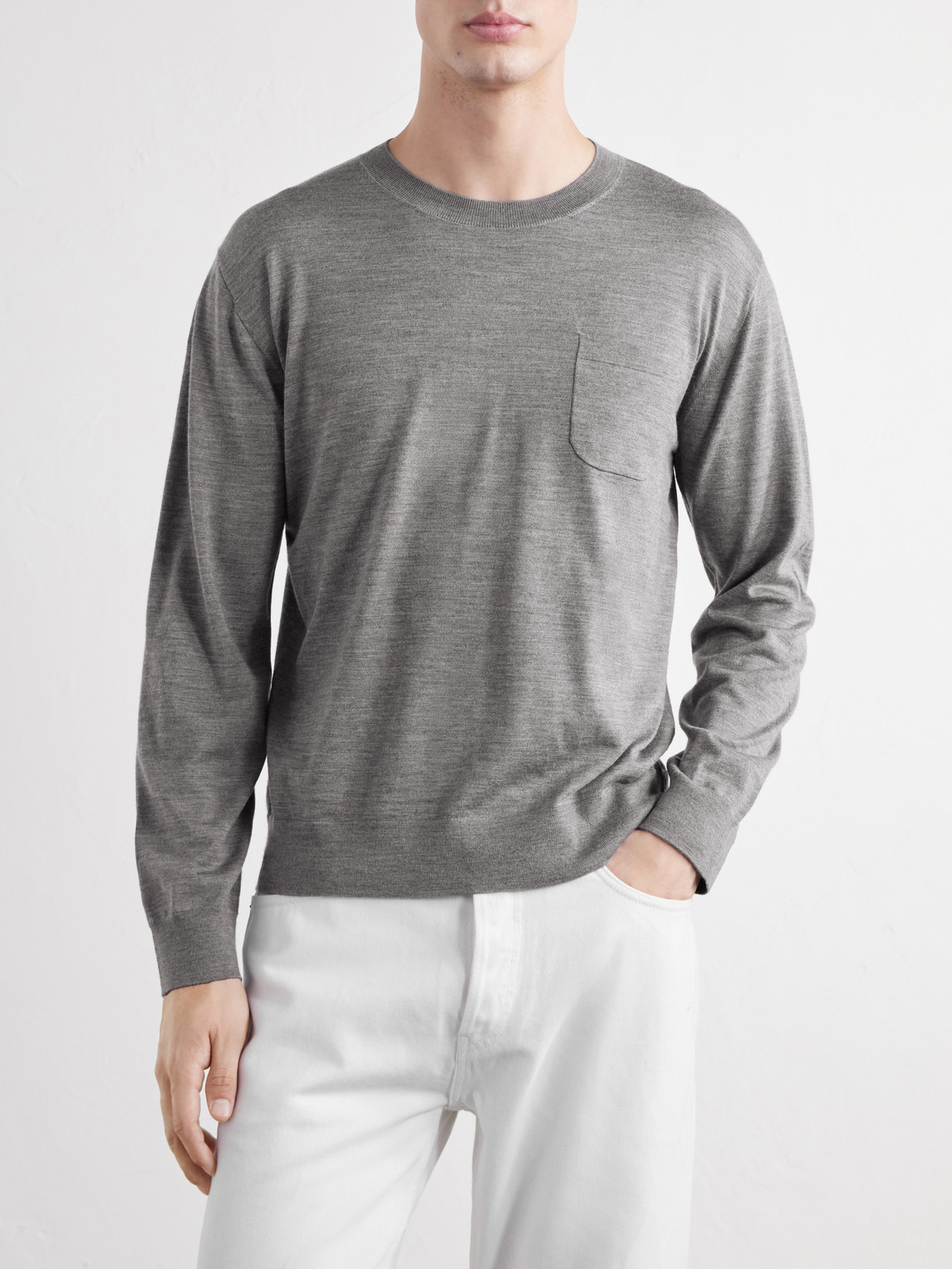 Merino Wool And Silk-Blend Sweater