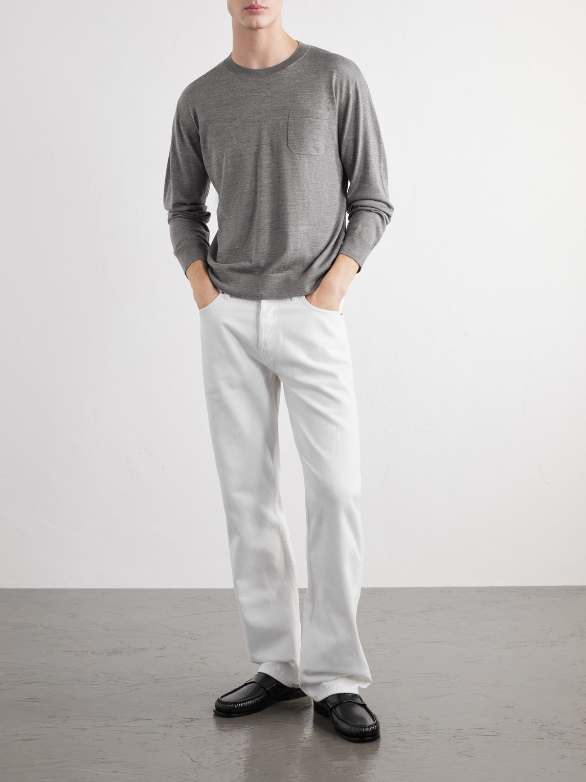 Merino Wool And Silk-Blend Sweater