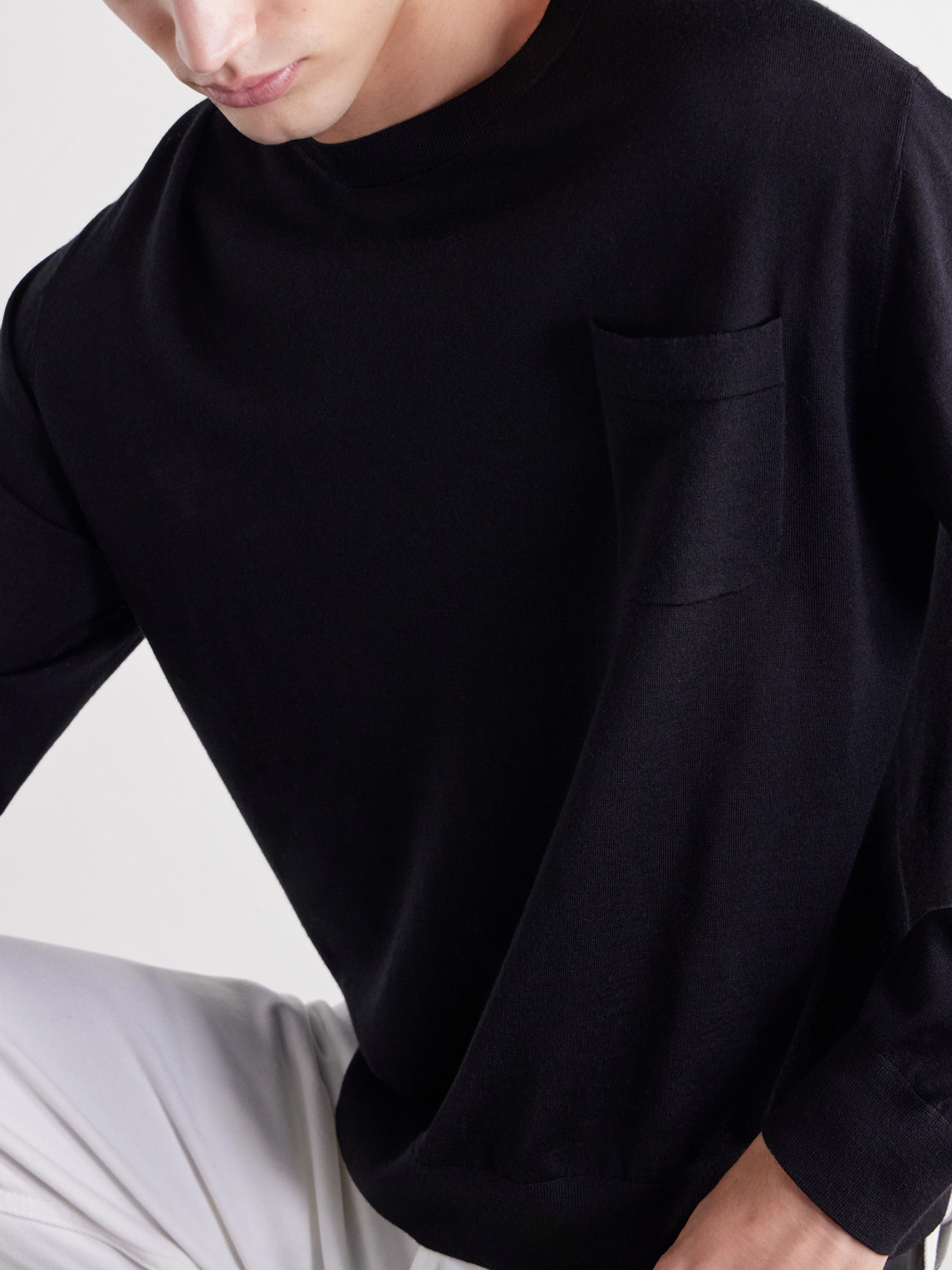 Merino Wool And Silk-Blend Sweater