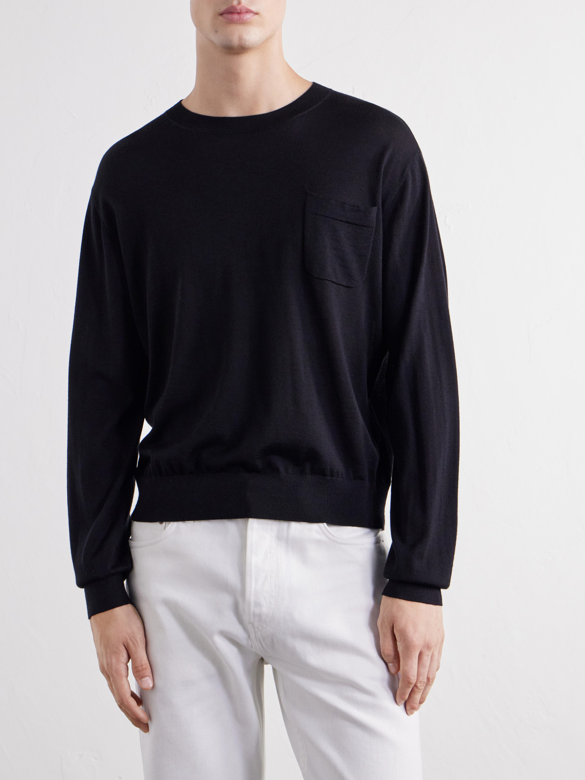 Merino Wool And Silk-Blend Sweater
