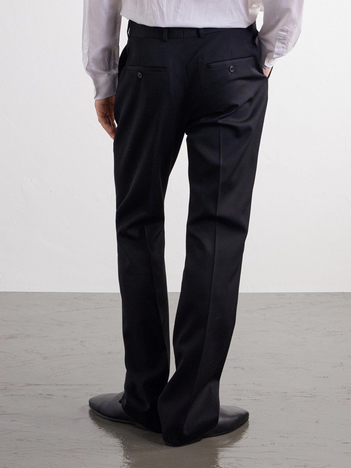 Flared Wool Trousers