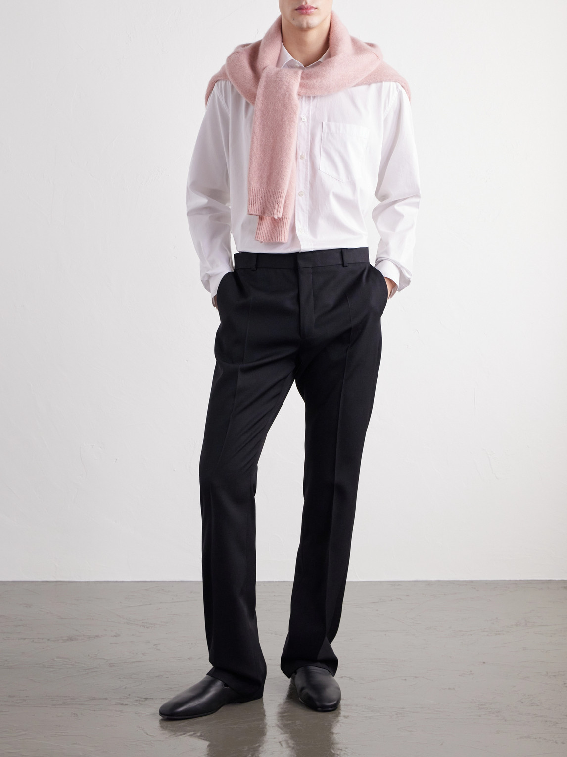 Flared Wool Trousers