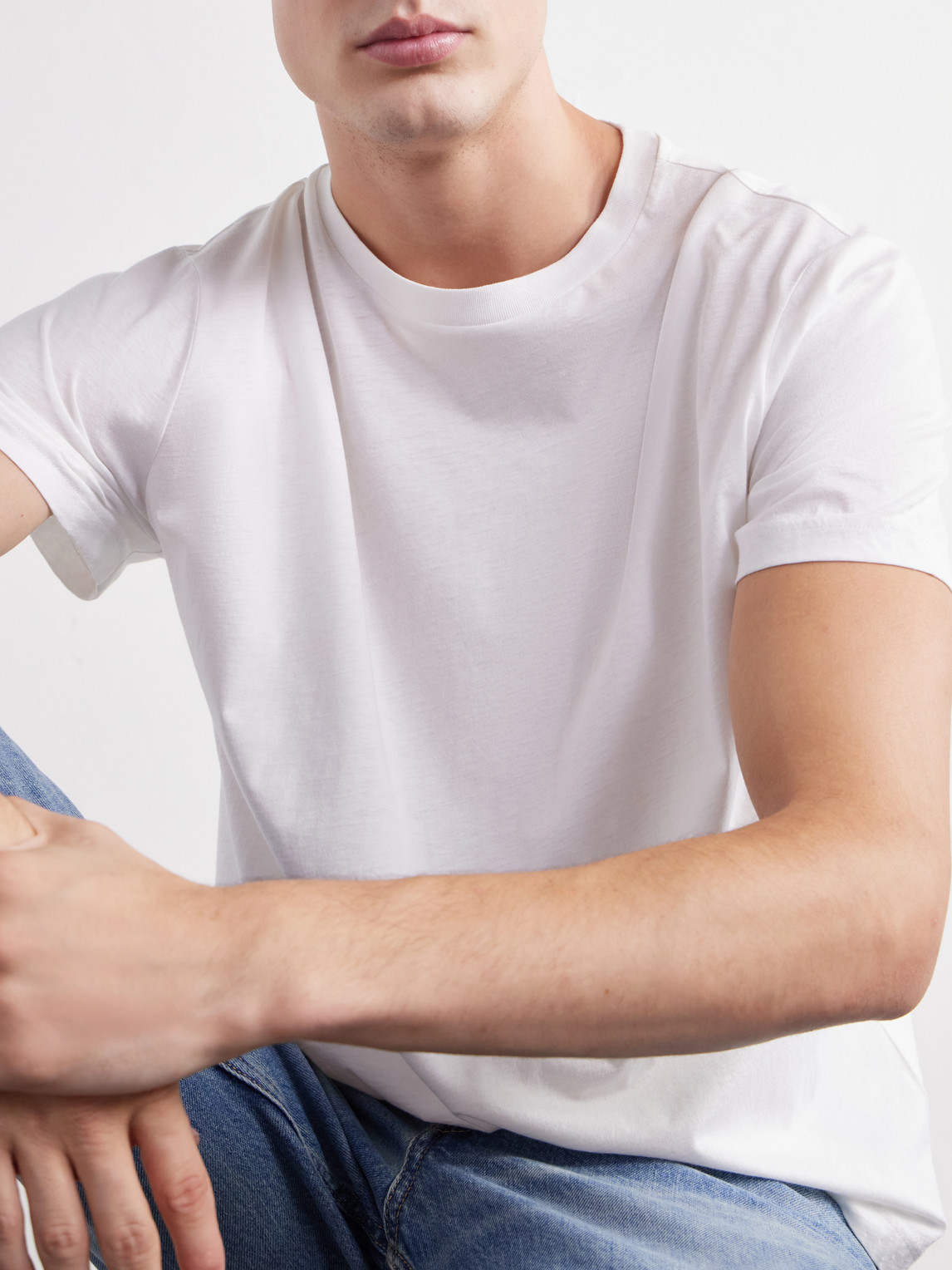 Cotton And Cashmere-Blend Jersey T-Shirt