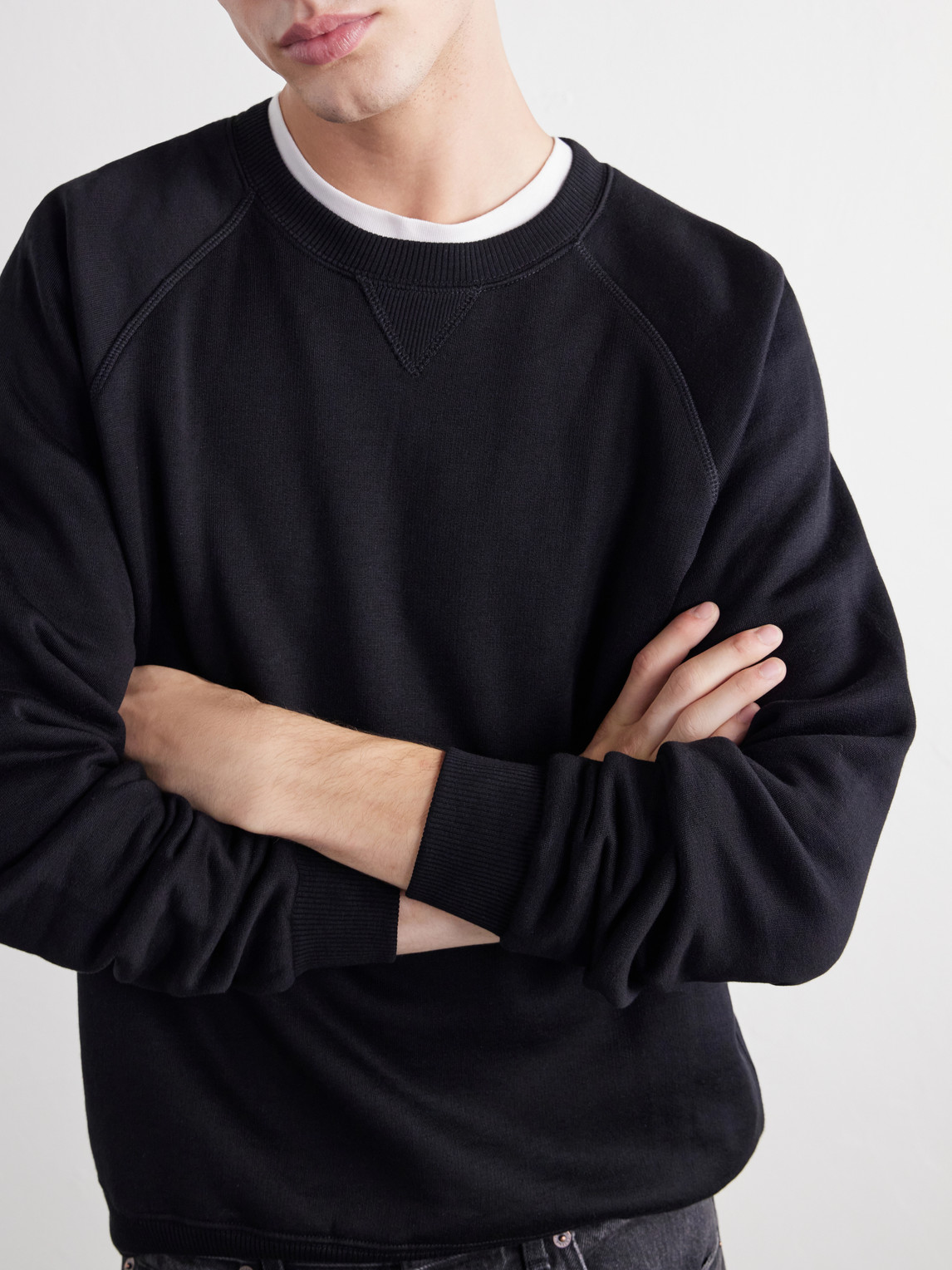 Cotton And Silk-Blend Jersey Sweater