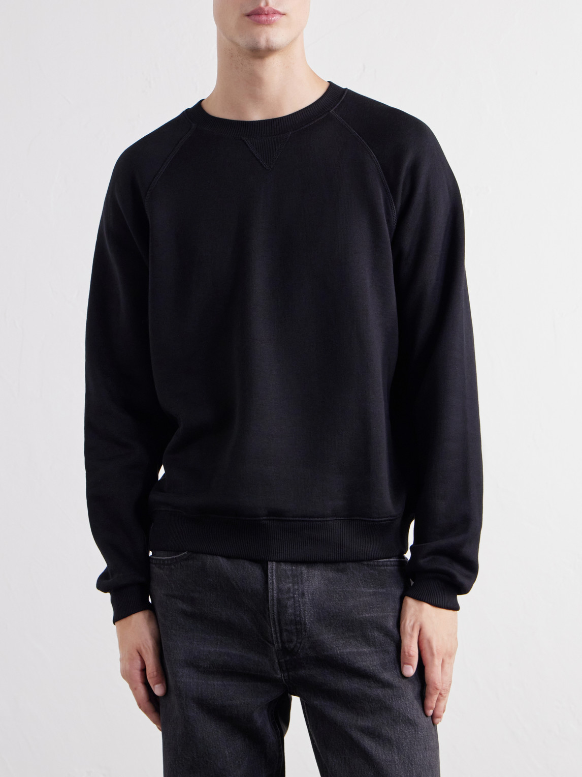 Cotton And Silk-Blend Jersey Sweater