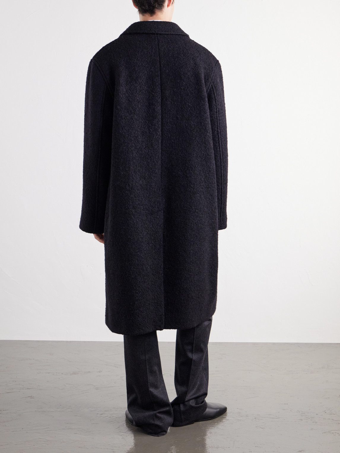 Brushed Wool-Blend Coat