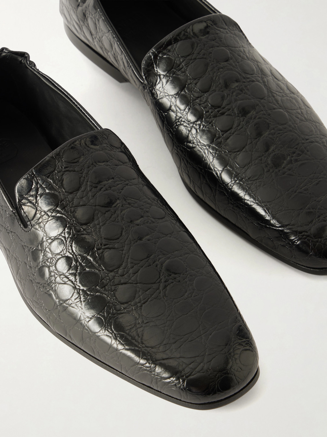 Soft Croc-Effect Loafers
