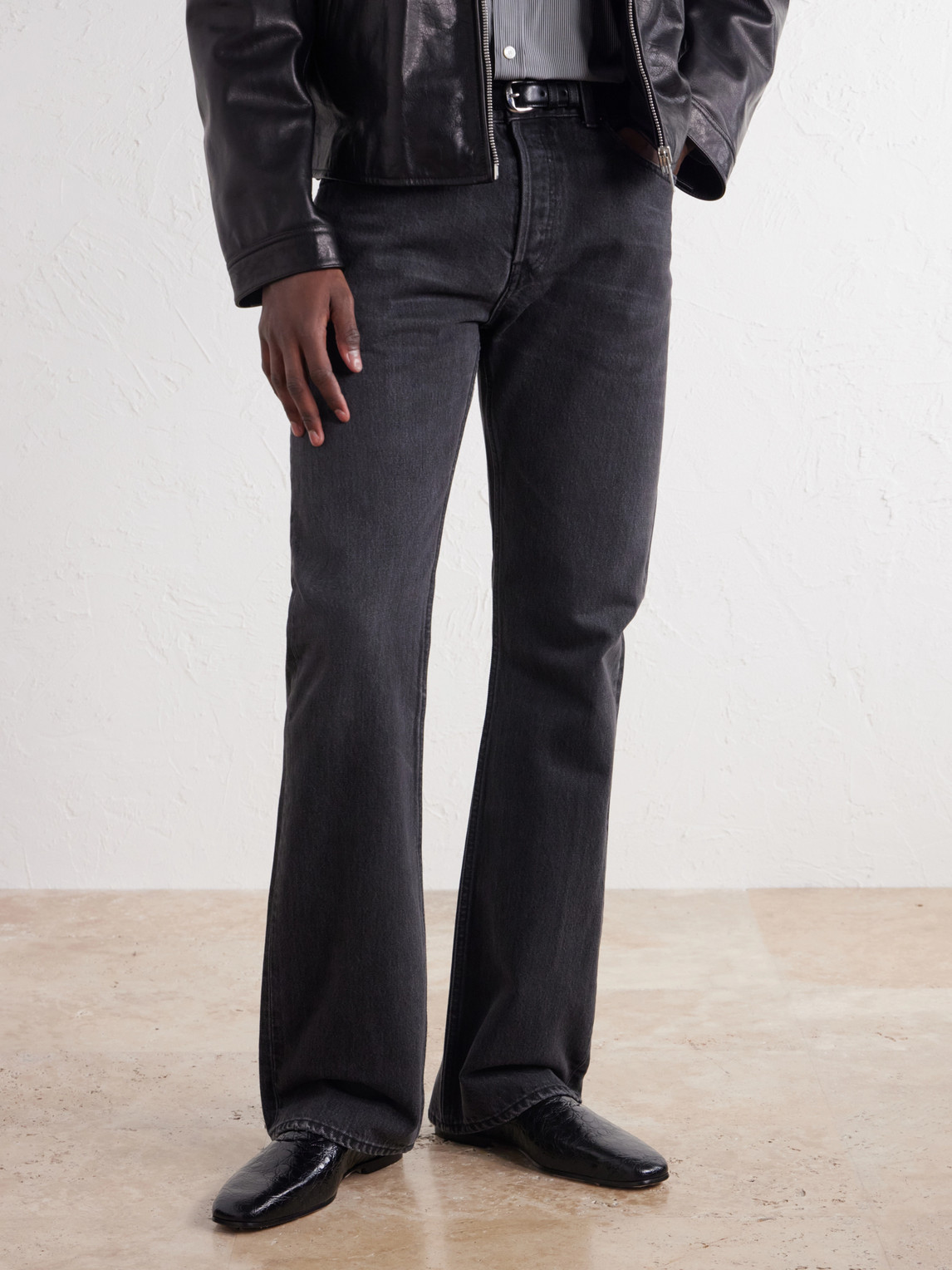 Soft Croc-Effect Loafers