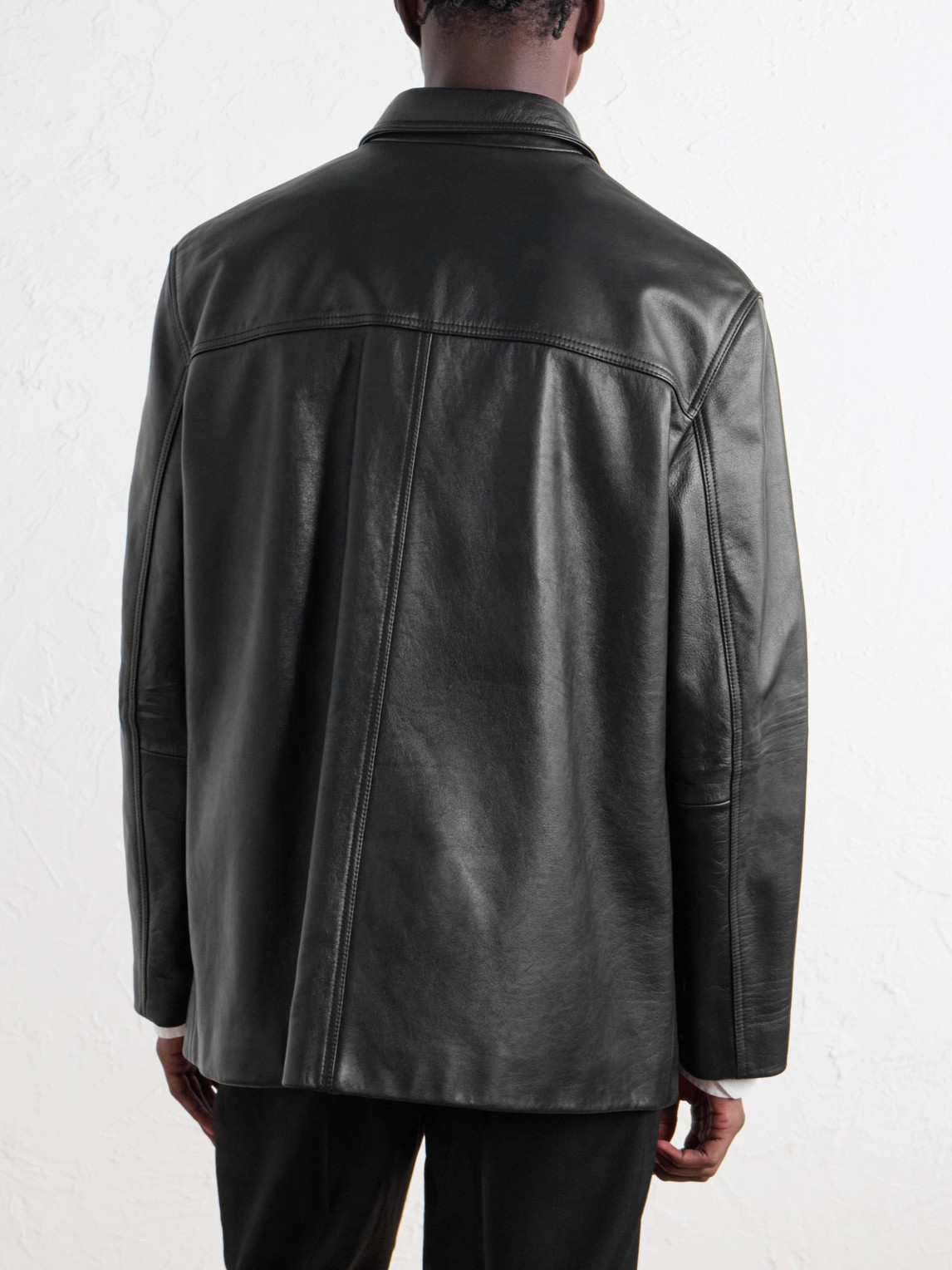 Panelled Full-Grain Leather