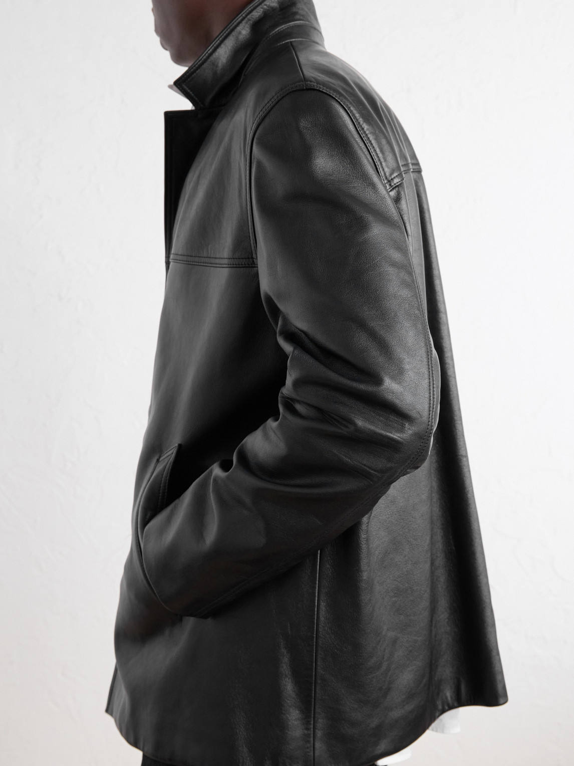 Panelled Full-Grain Leather