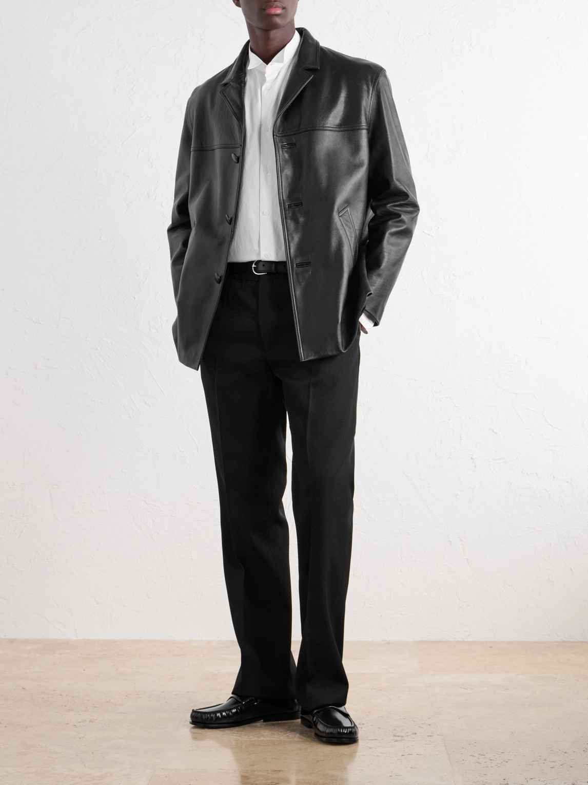 Panelled Full-Grain Leather