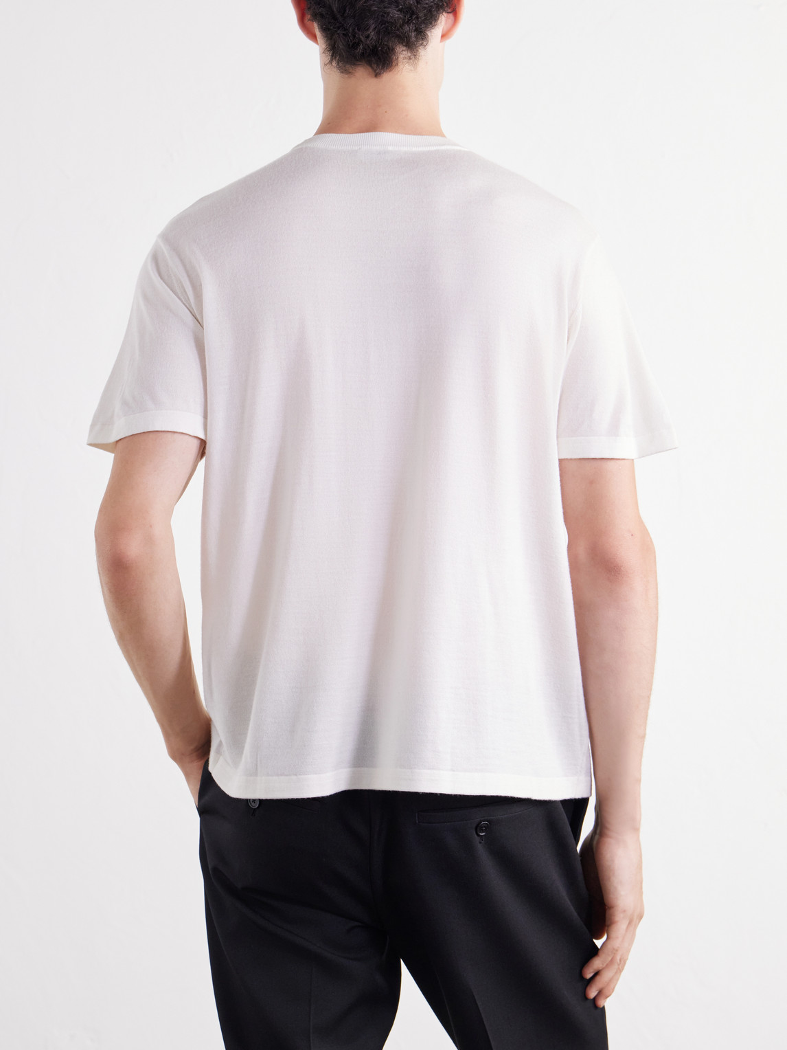Merino Wool And Silk-Blend Jersey Shirt