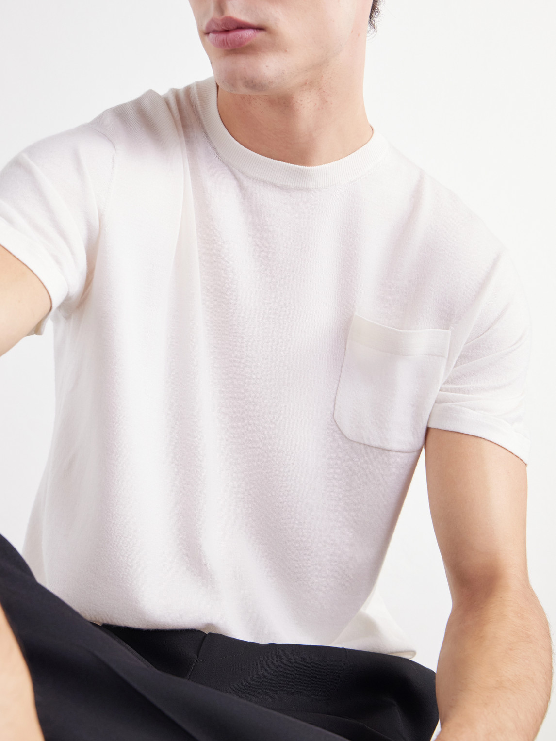 Merino Wool And Silk-Blend Jersey Shirt