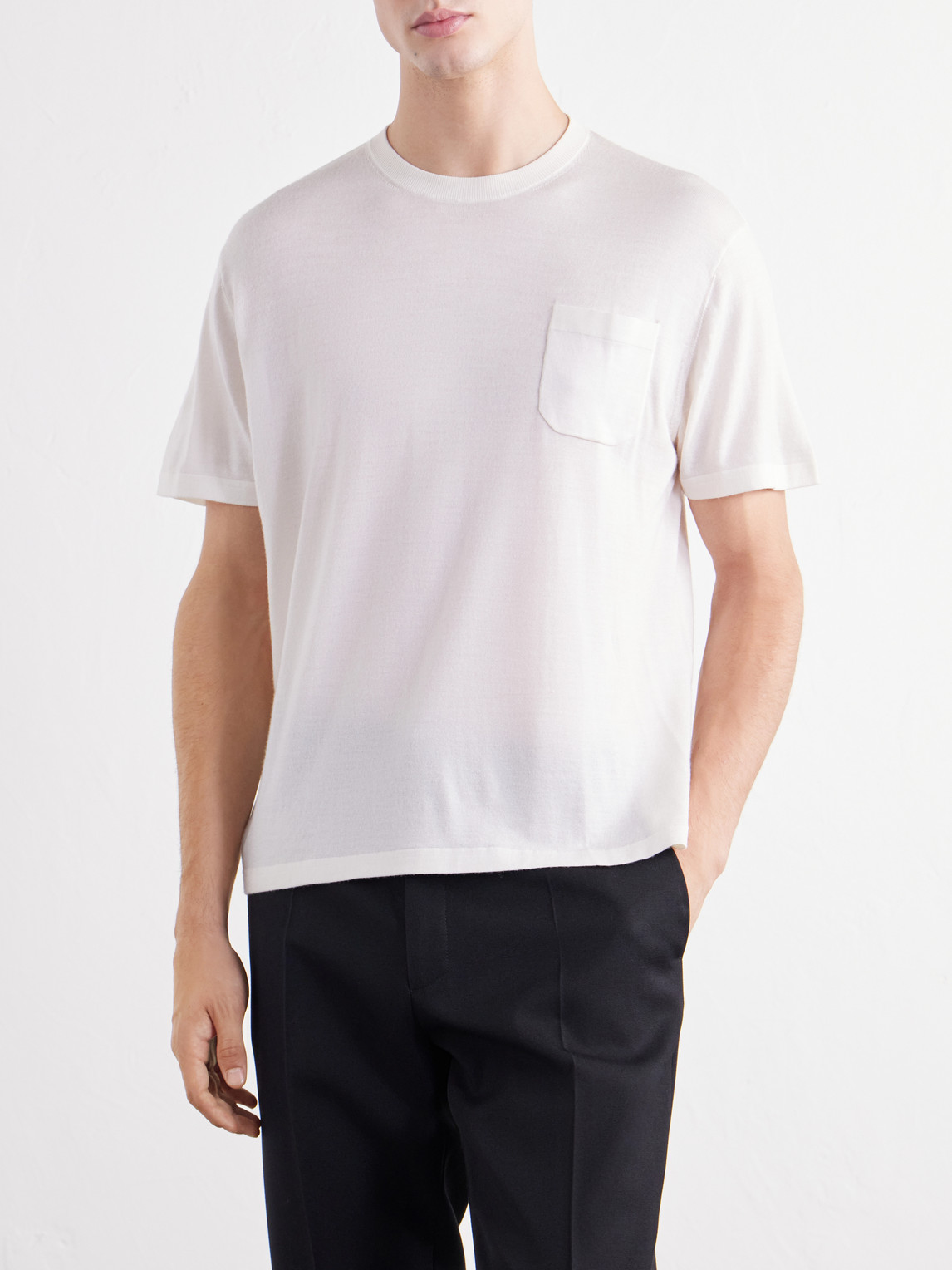 Merino Wool And Silk-Blend Jersey Shirt