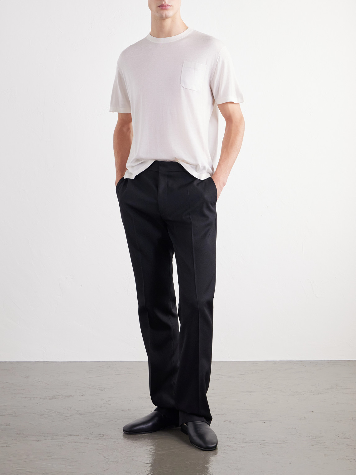 Merino Wool And Silk-Blend Jersey Shirt