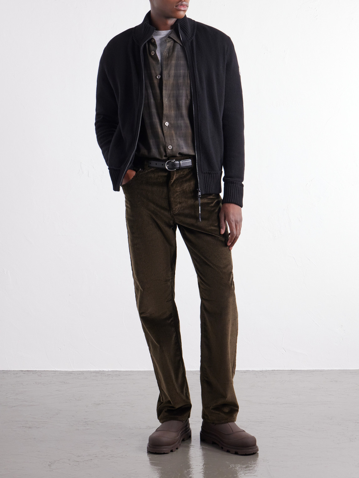 Logo-Appliquéd Wool And Cashmere-Blend Zip-Up Cardigan