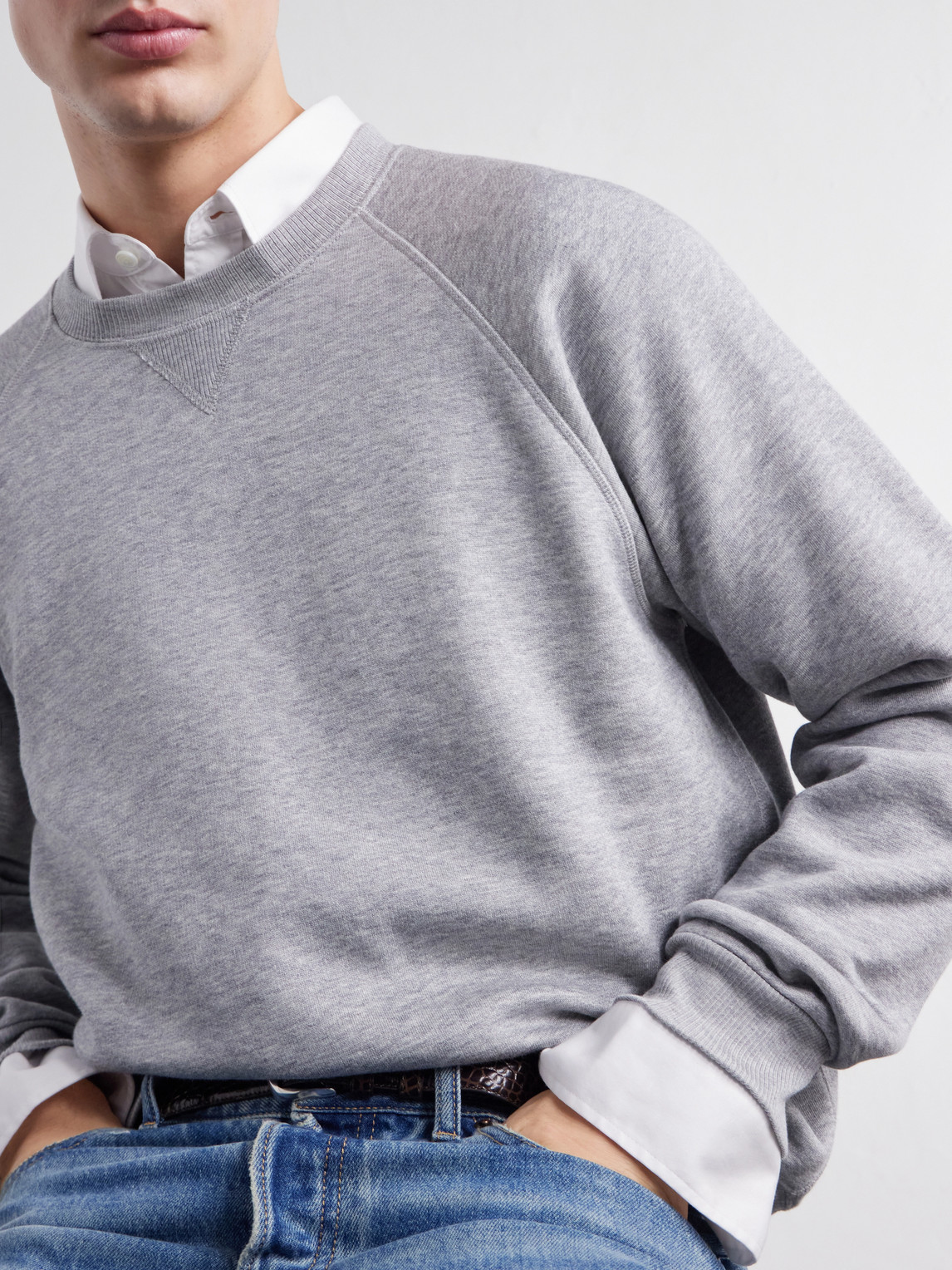 Cotton And Silk-Blend Jersey Sweater