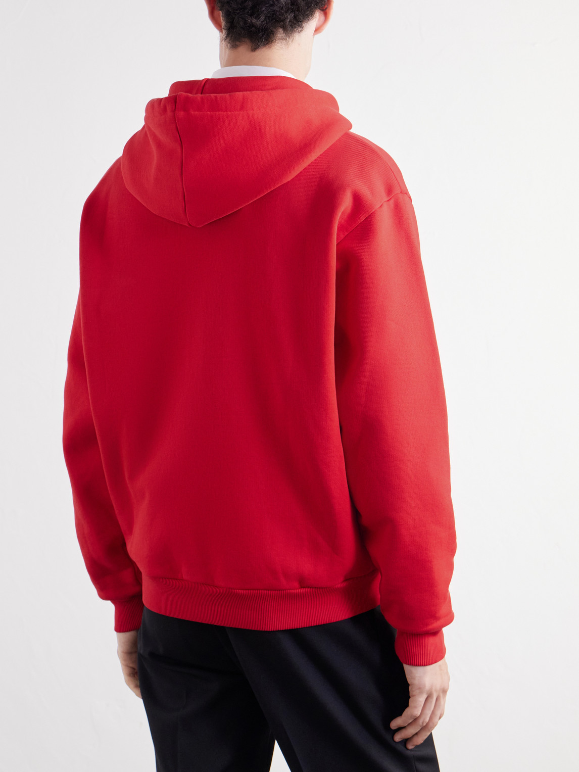Cotton-Fleece Zip-Up Hoodie