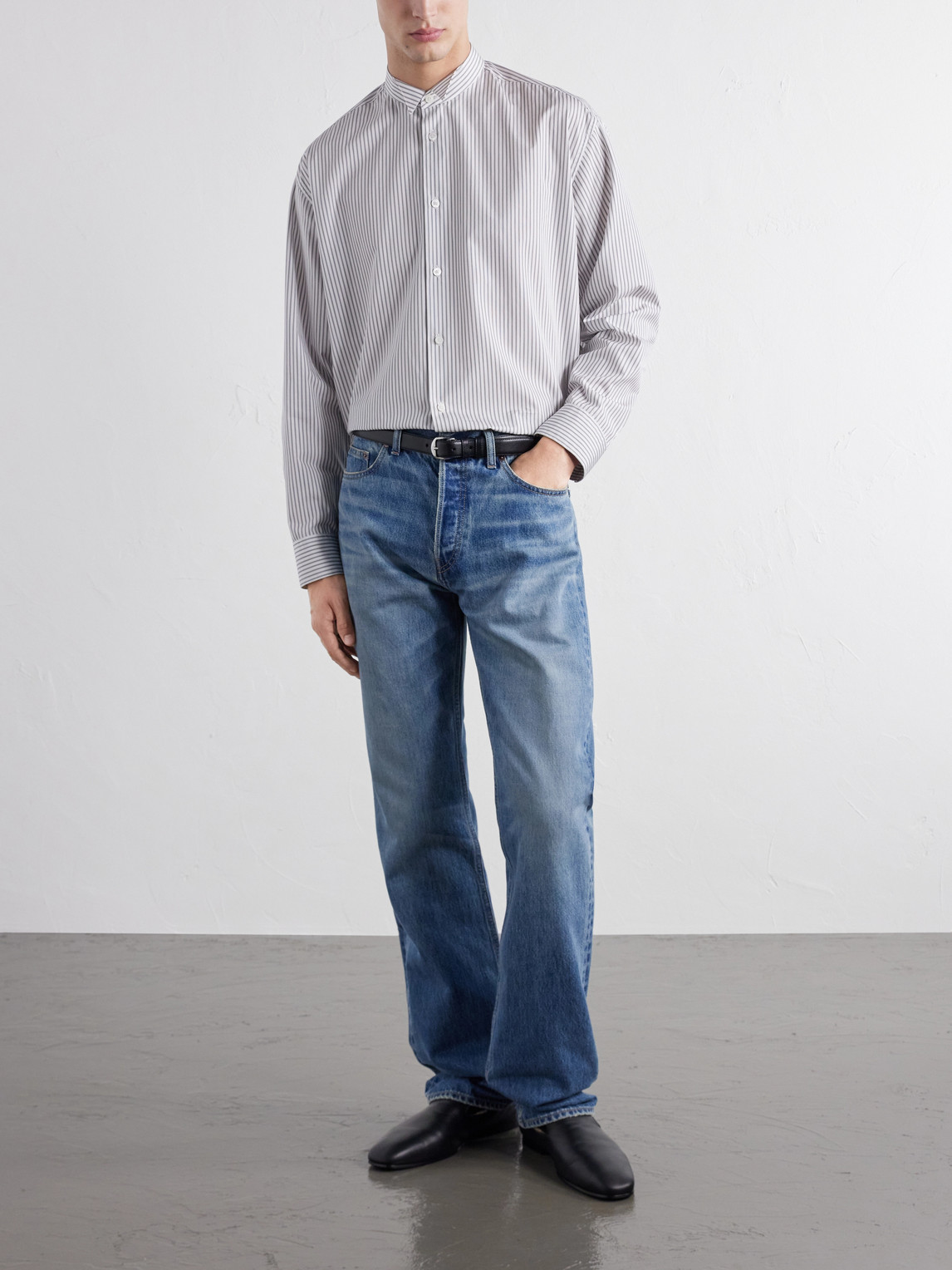 Striped Cotton-Poplin Shirt
