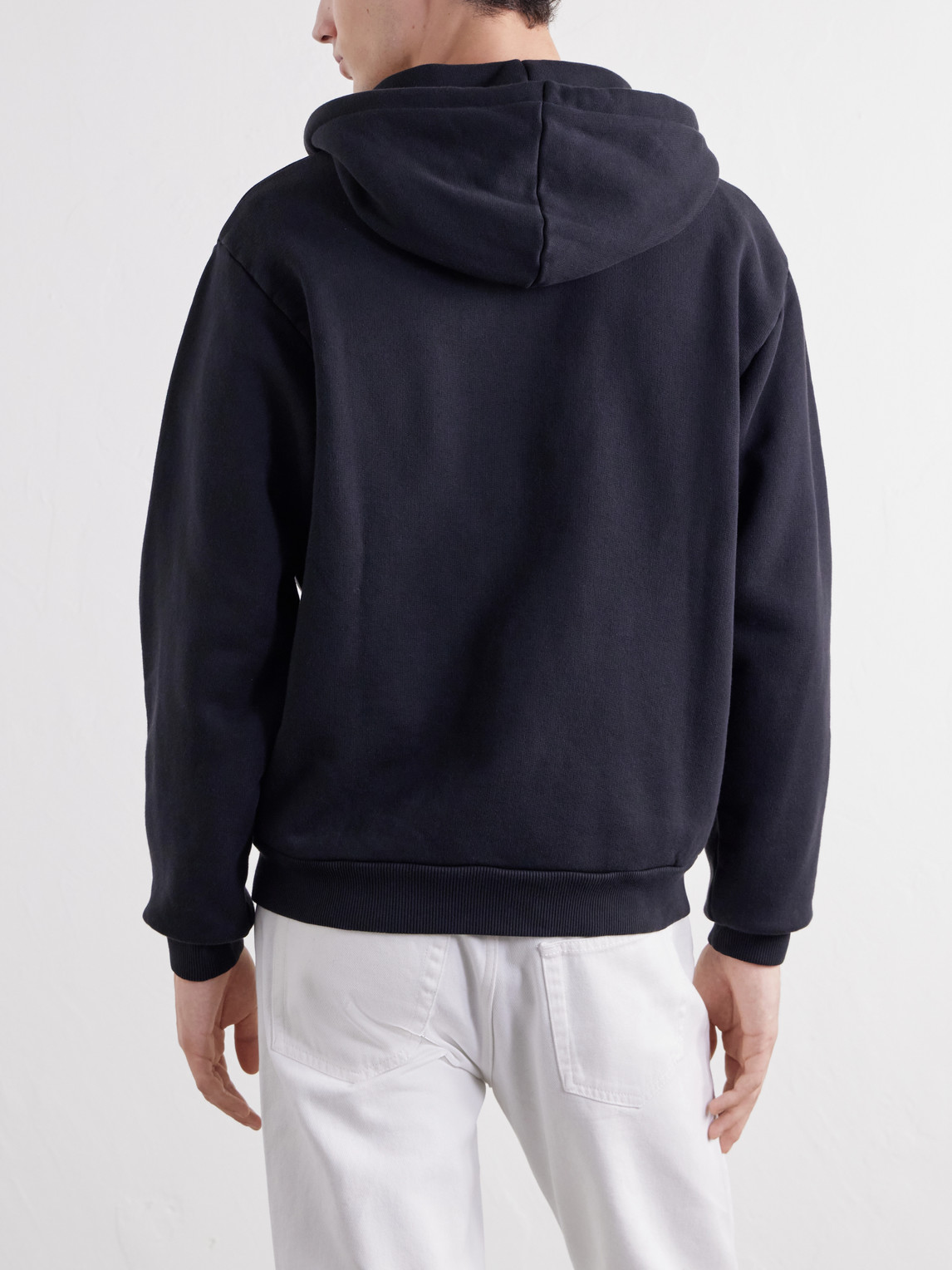 Cotton-Fleece Zip-Up Hoodie