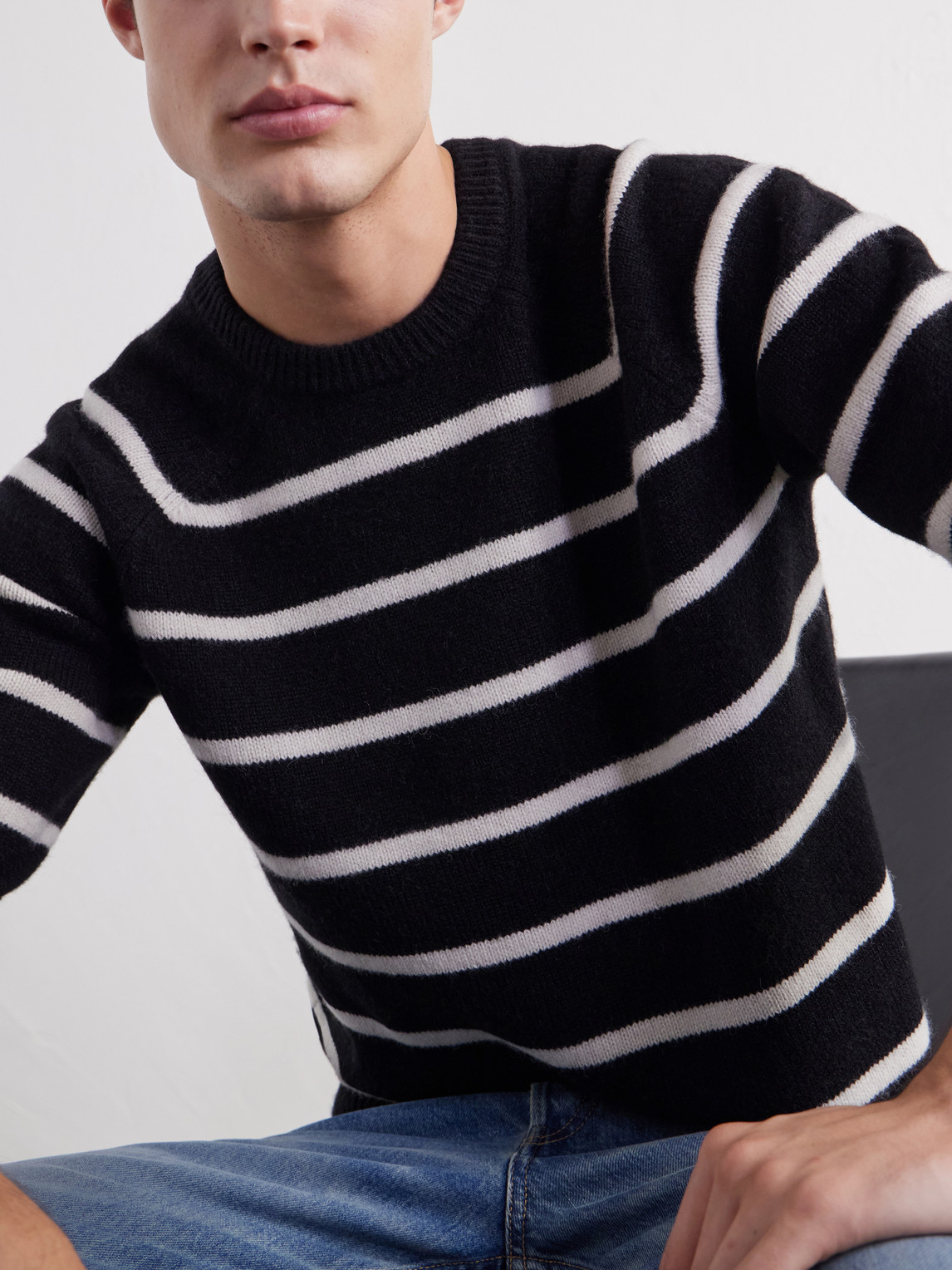 Striped Alpaca And Cashmere-Blend Sweater