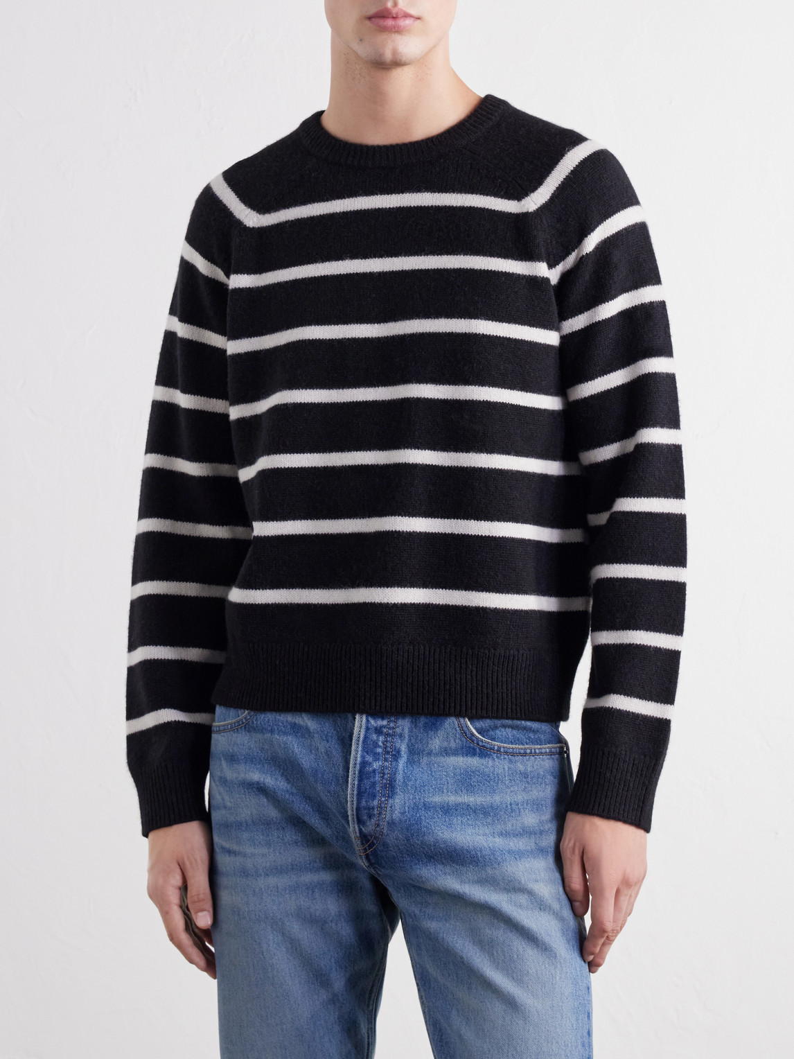 Striped Alpaca And Cashmere-Blend Sweater