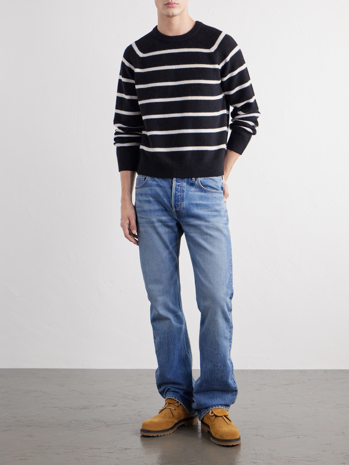 Striped Alpaca And Cashmere-Blend Sweater