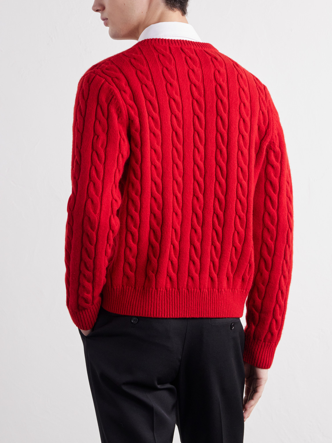 Cable-Knitted Cardigan
