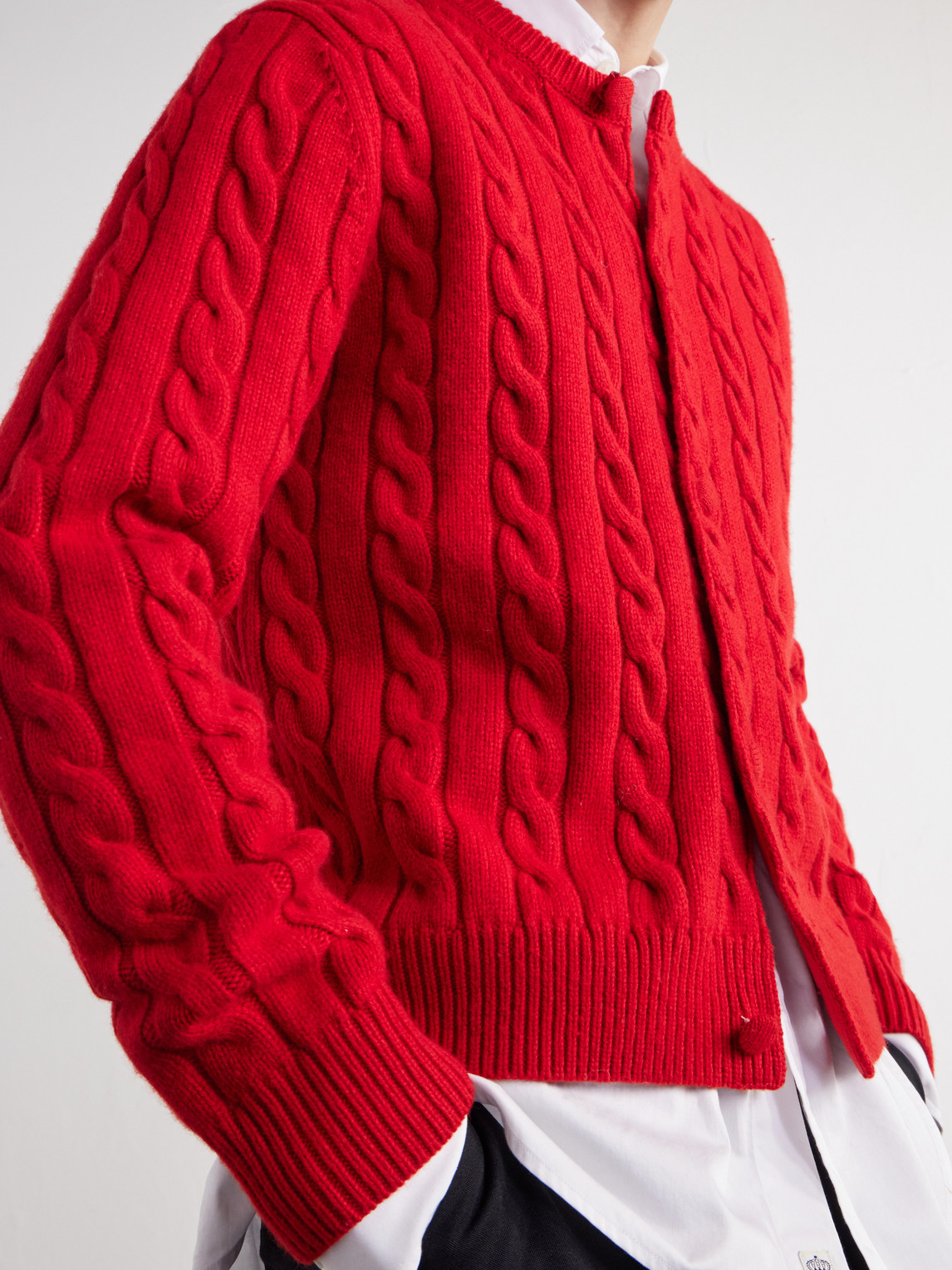 Cable-Knitted Cardigan