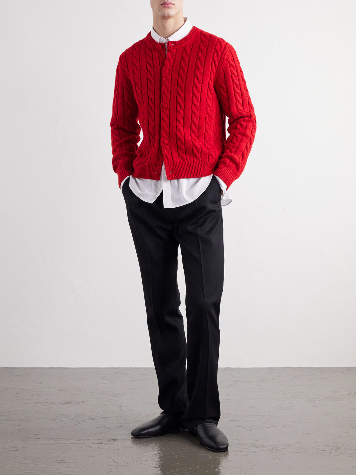 Cable-Knitted Cardigan