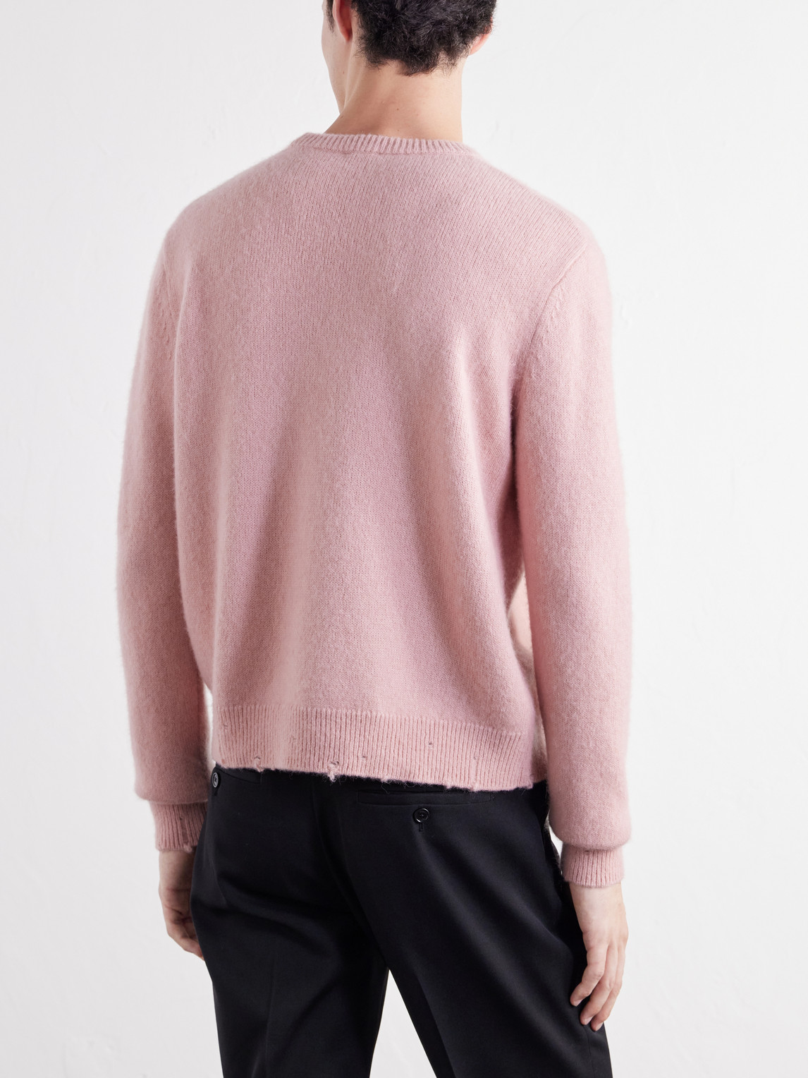 Distressed Silk, Alpaca And Cashmere-Blend Sweater