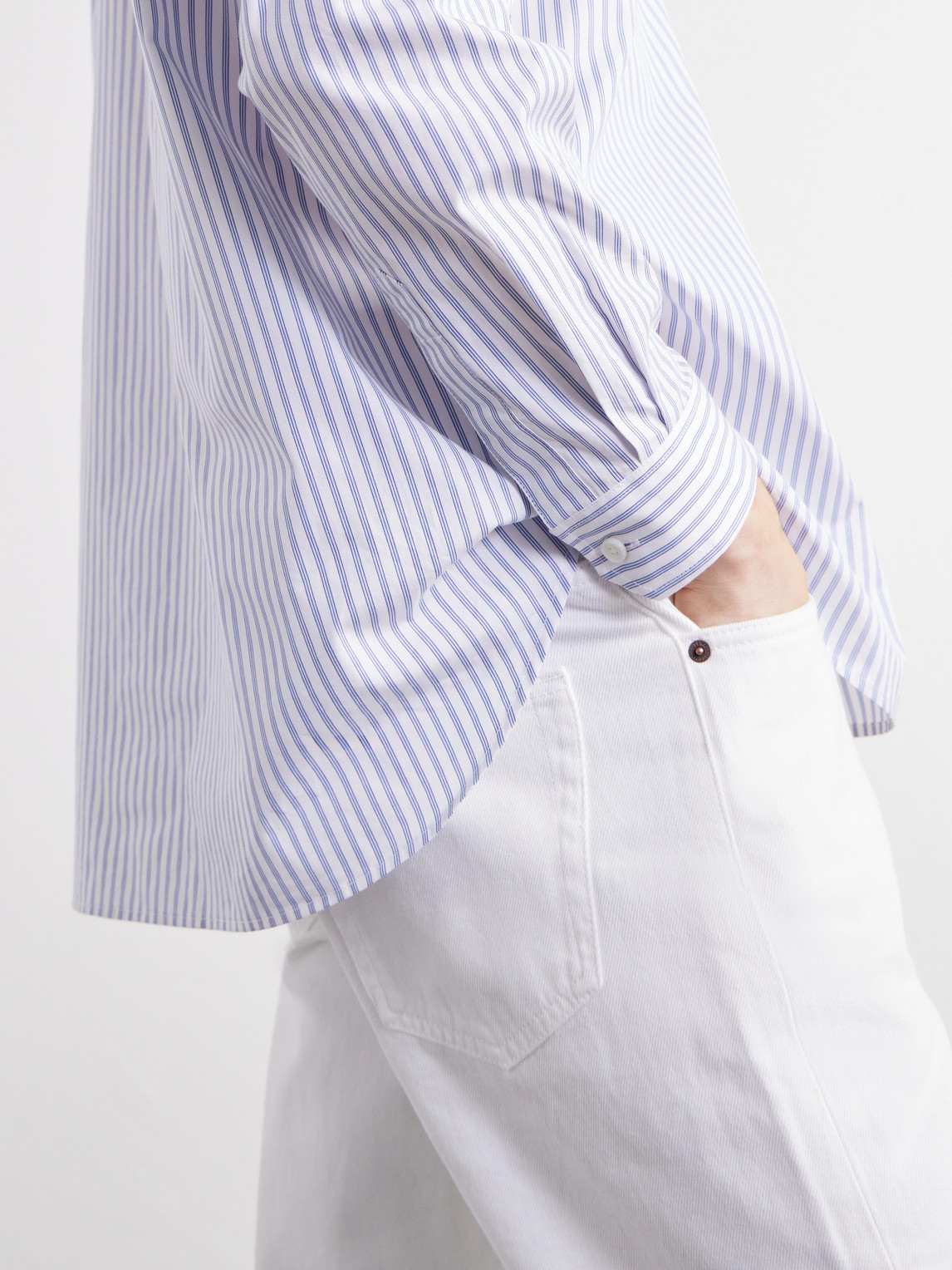 Cotton-Poplin Shirt Striped
