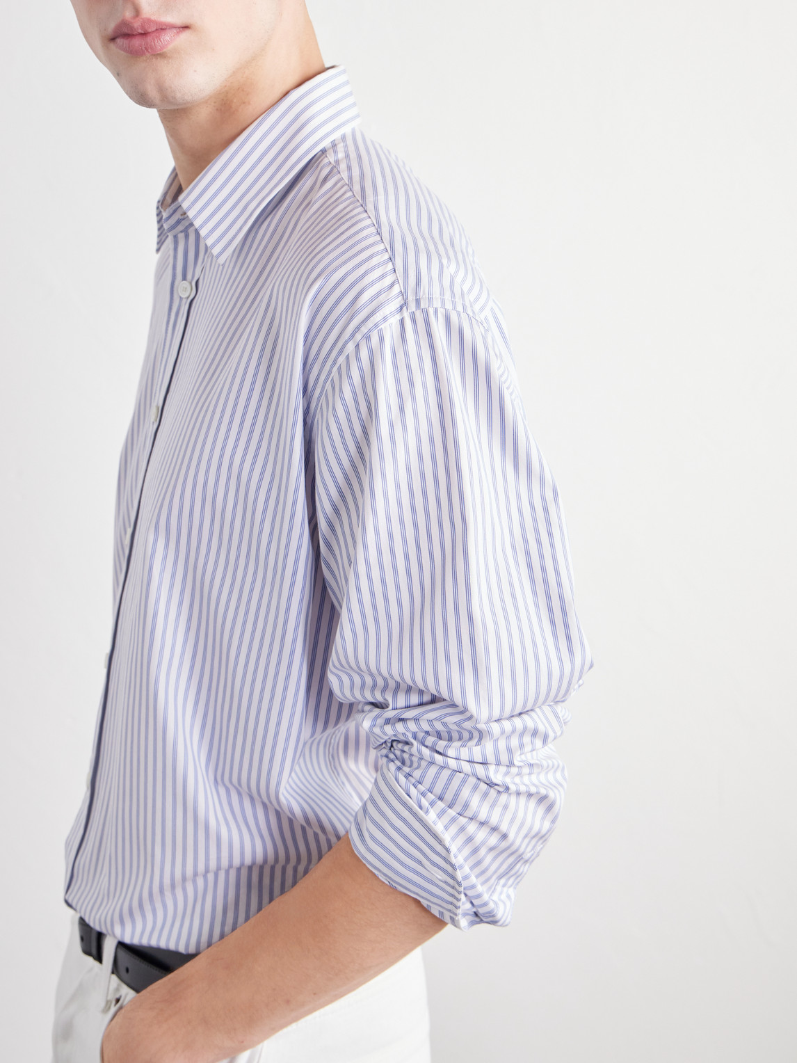 Cotton-Poplin Shirt Striped