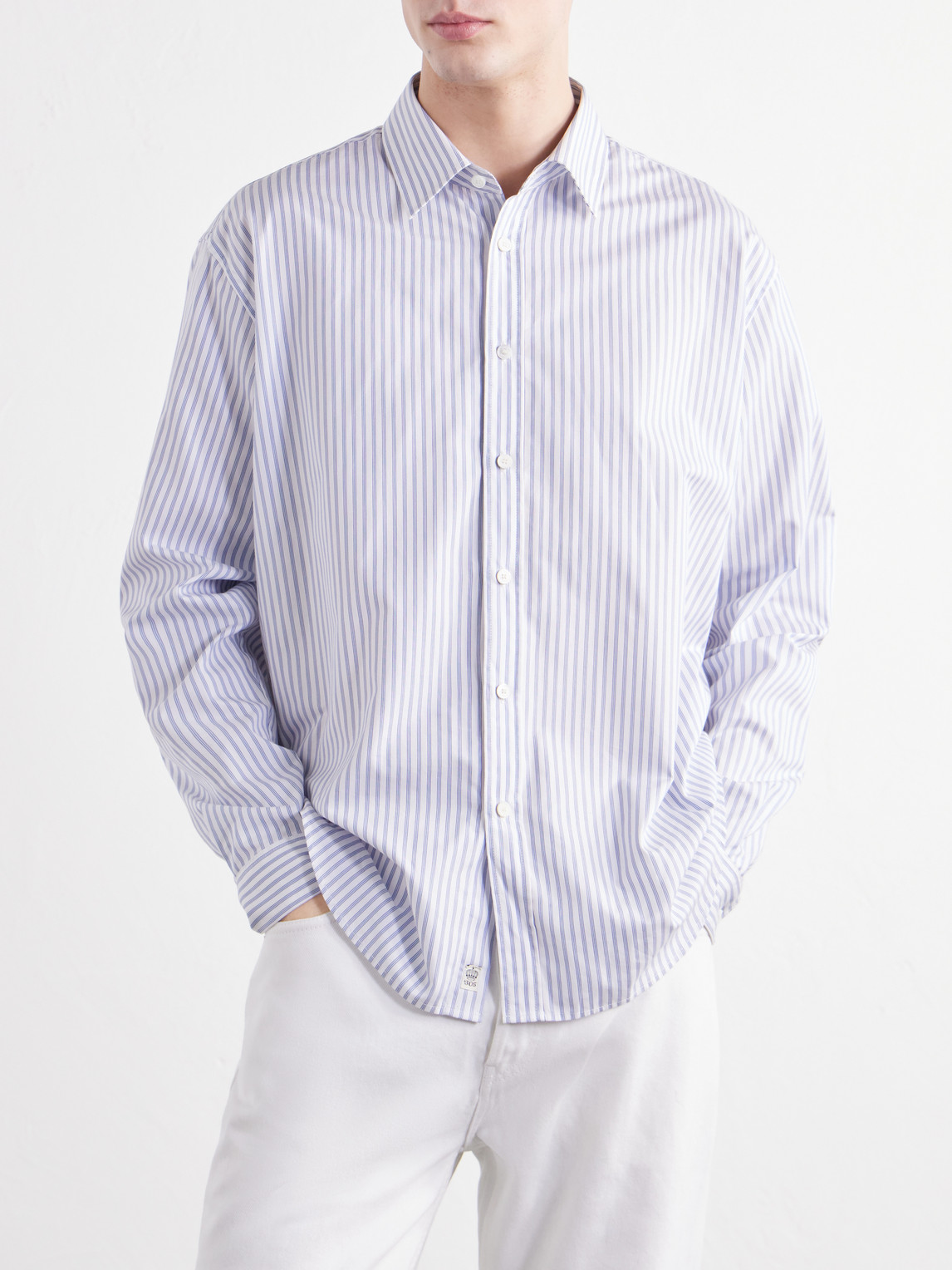 Cotton-Poplin Shirt Striped