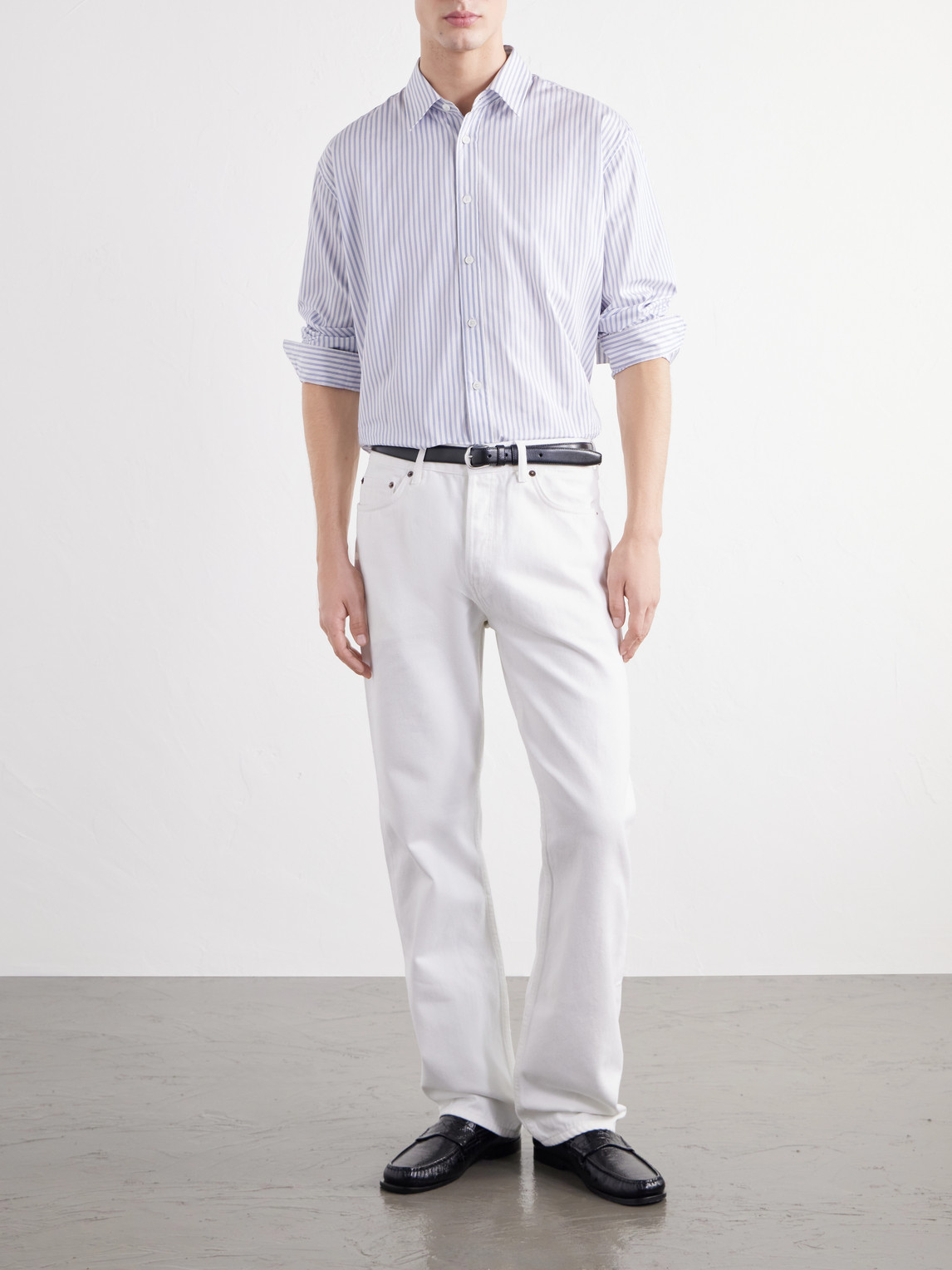 Cotton-Poplin Shirt Striped