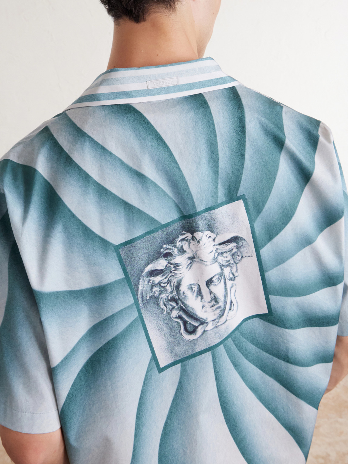 Camp-Collar Cotton-Poplin Shirt