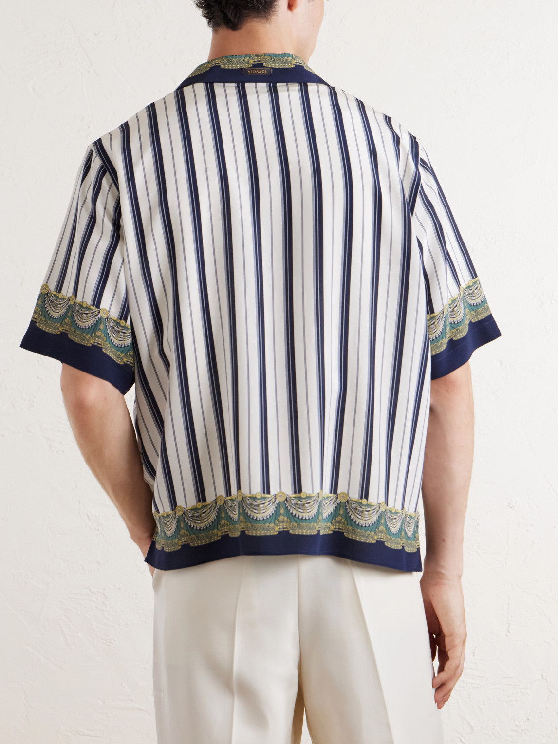 Silk-Crepe De Chine Shirt Striped