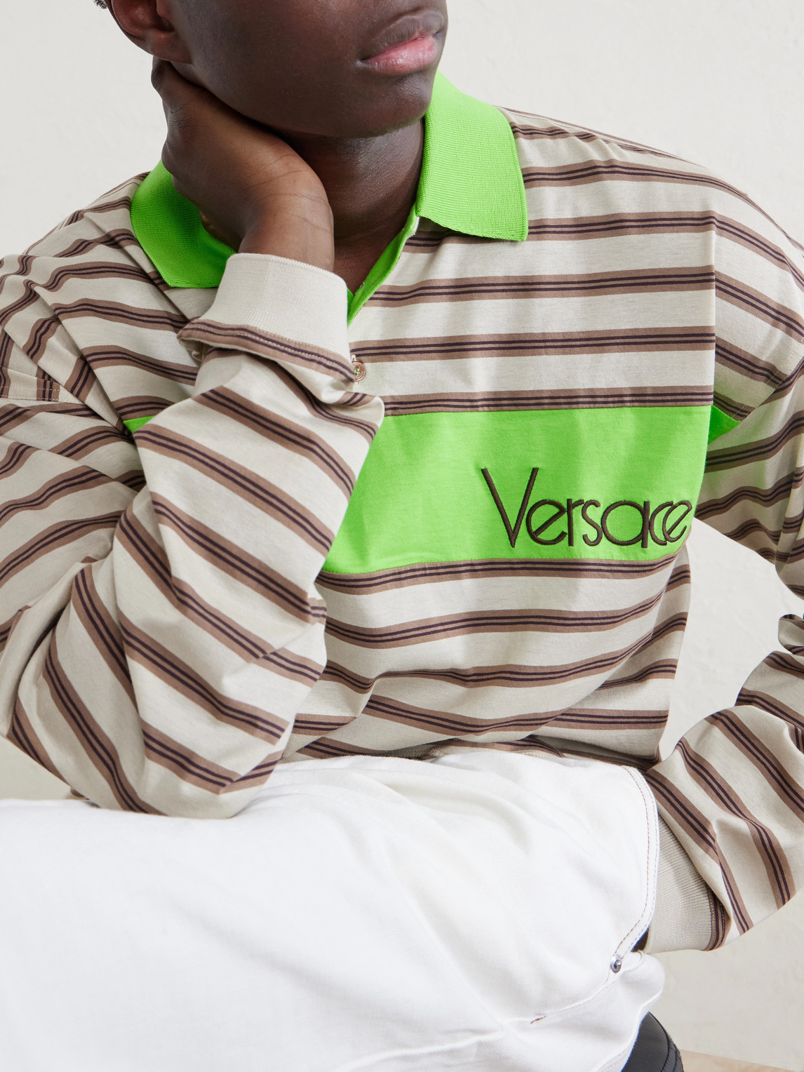 Polo Striped Cotton Jersey Polo Shirt