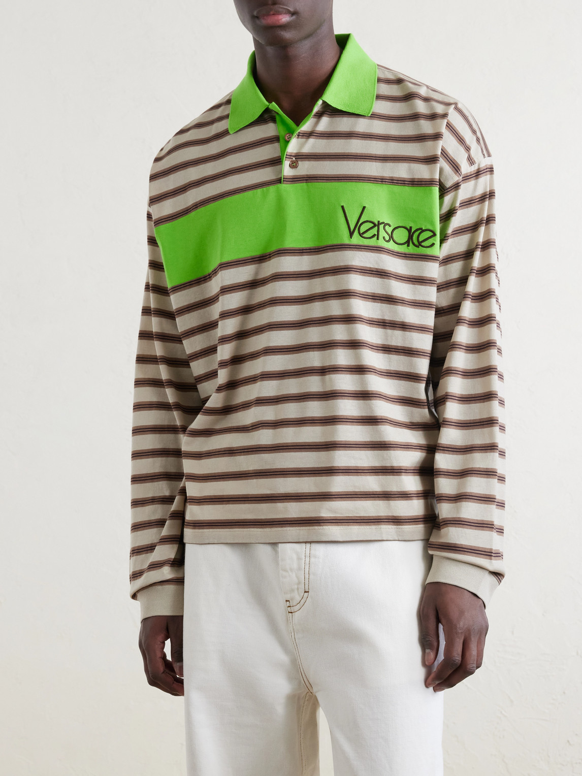 Polo Striped Cotton Jersey Polo Shirt