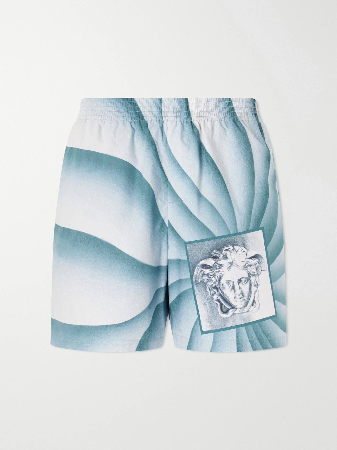 Versace – Wide-leg Printed Cotton-Poplin Shorts