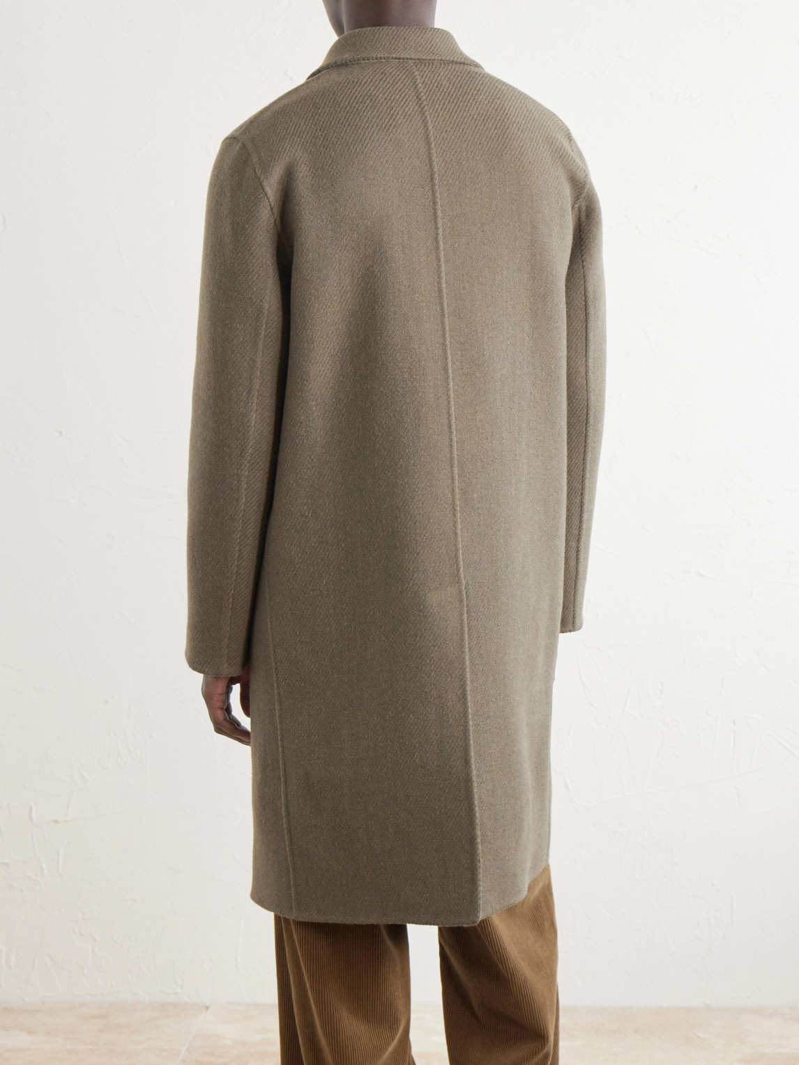 Virgin-Wool Twill Trench Coat
