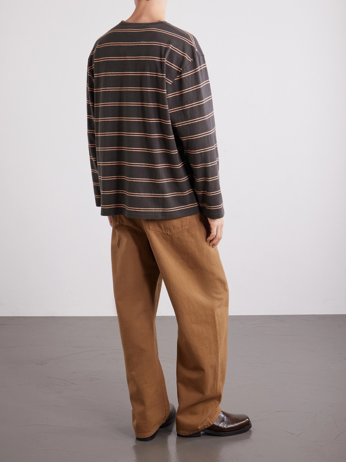 Logo-Embroidered Striped Cotton-Jersey T-Shirt
