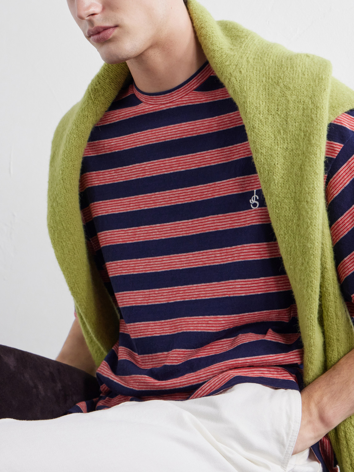 Striped Cotton-Jersey T-Shirt