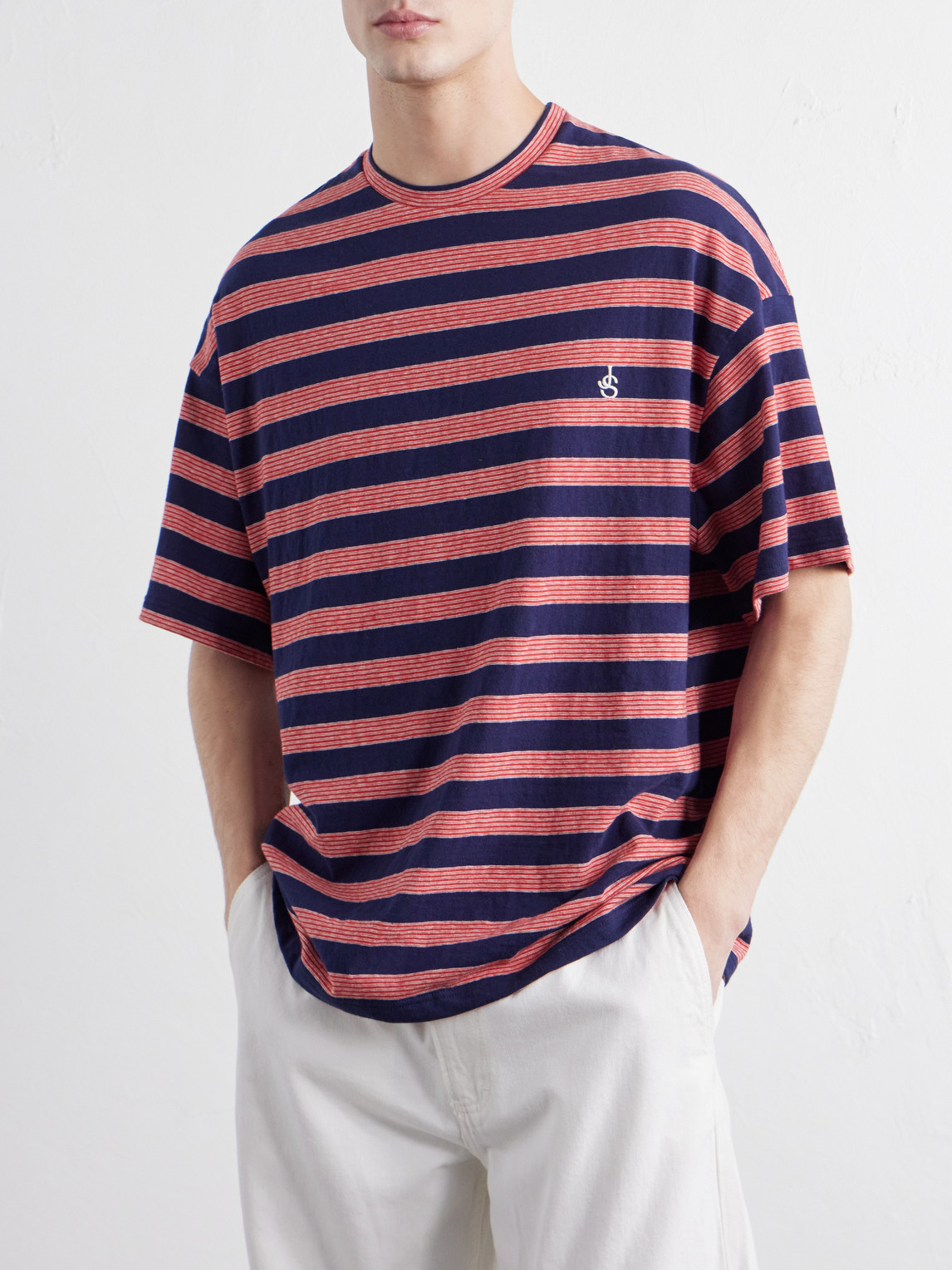 Striped Cotton-Jersey T-Shirt