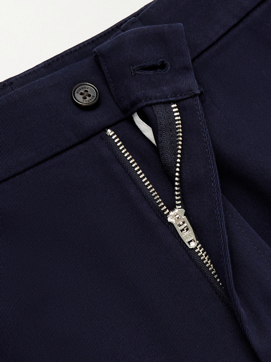 Straight-Leg Cotton-Blend Twill Trousers