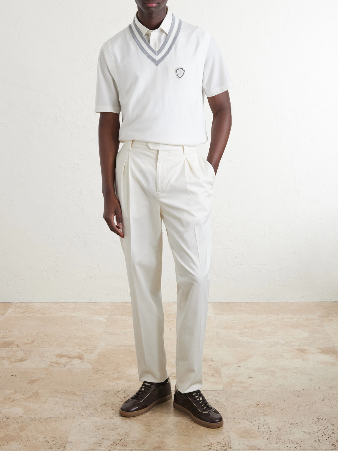 Straight-Leg Cotton-Blend Golf Trousers