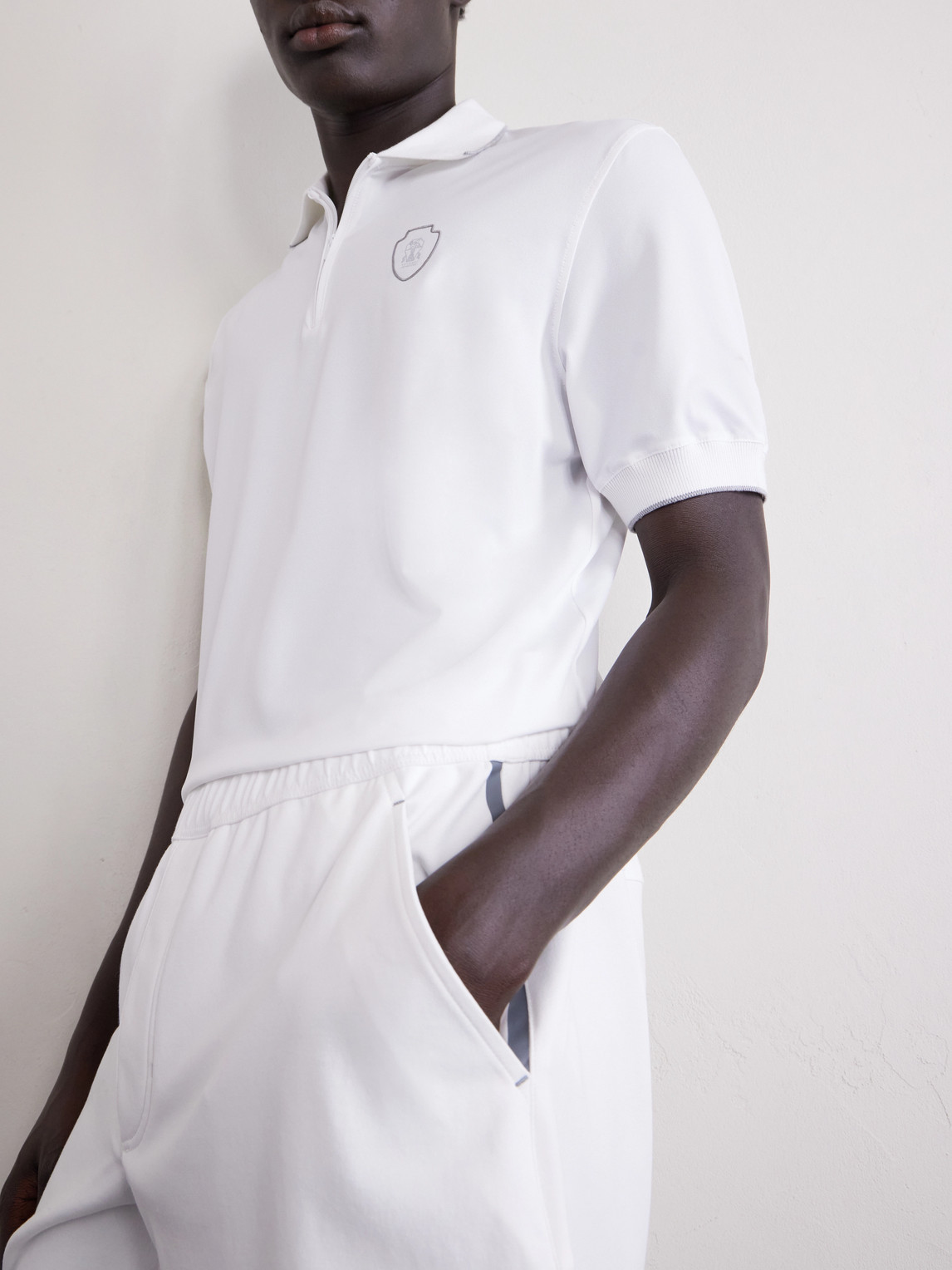 Logo-Appliquéd Jersey Polo Shirt