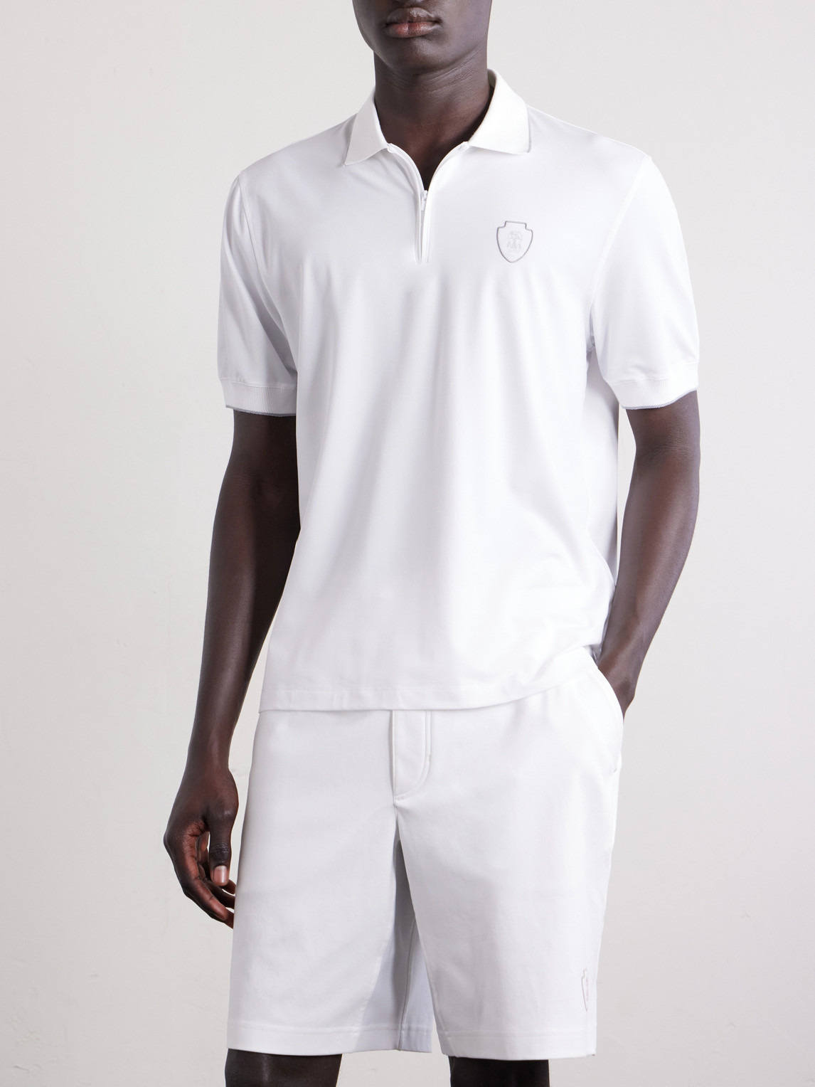 Logo-Appliquéd Jersey Polo Shirt