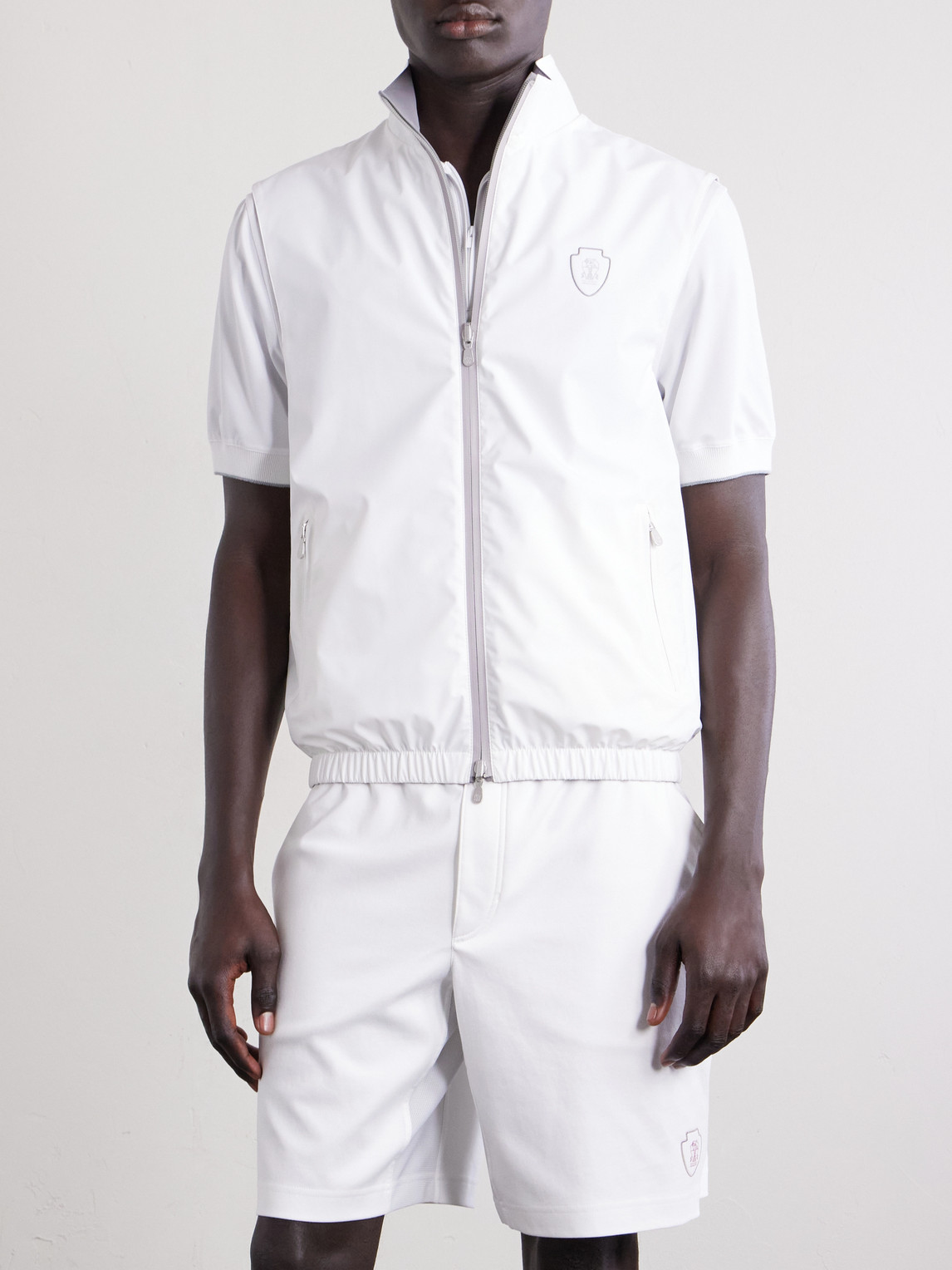 Logo-Appliquéd Shell Golf Jacket